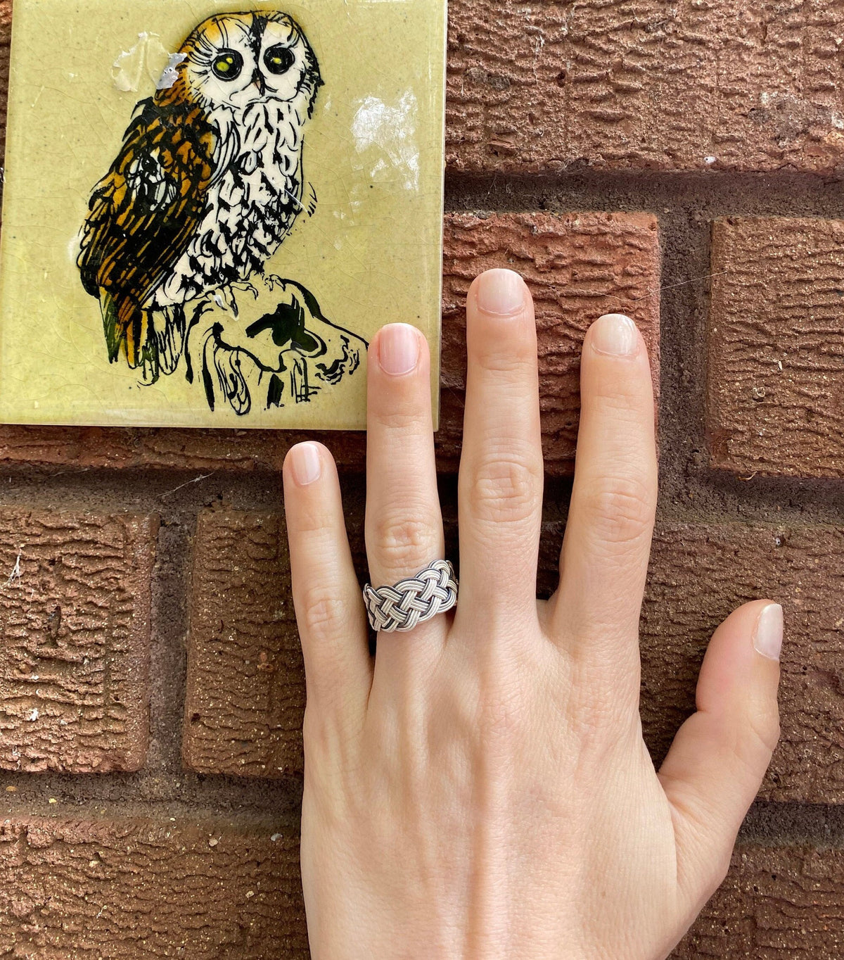 Sterling Silver Woven Ring: Handmade Unisex Band