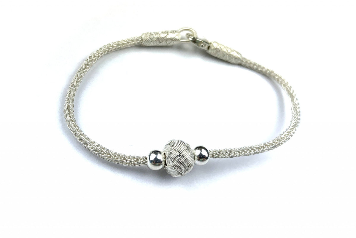 Charming SILVER BRAIDED BRACELET for Women, Handmade Wire Bracelet, Unique Design Bracelet, Anniversary Gift available at Moyoni Design