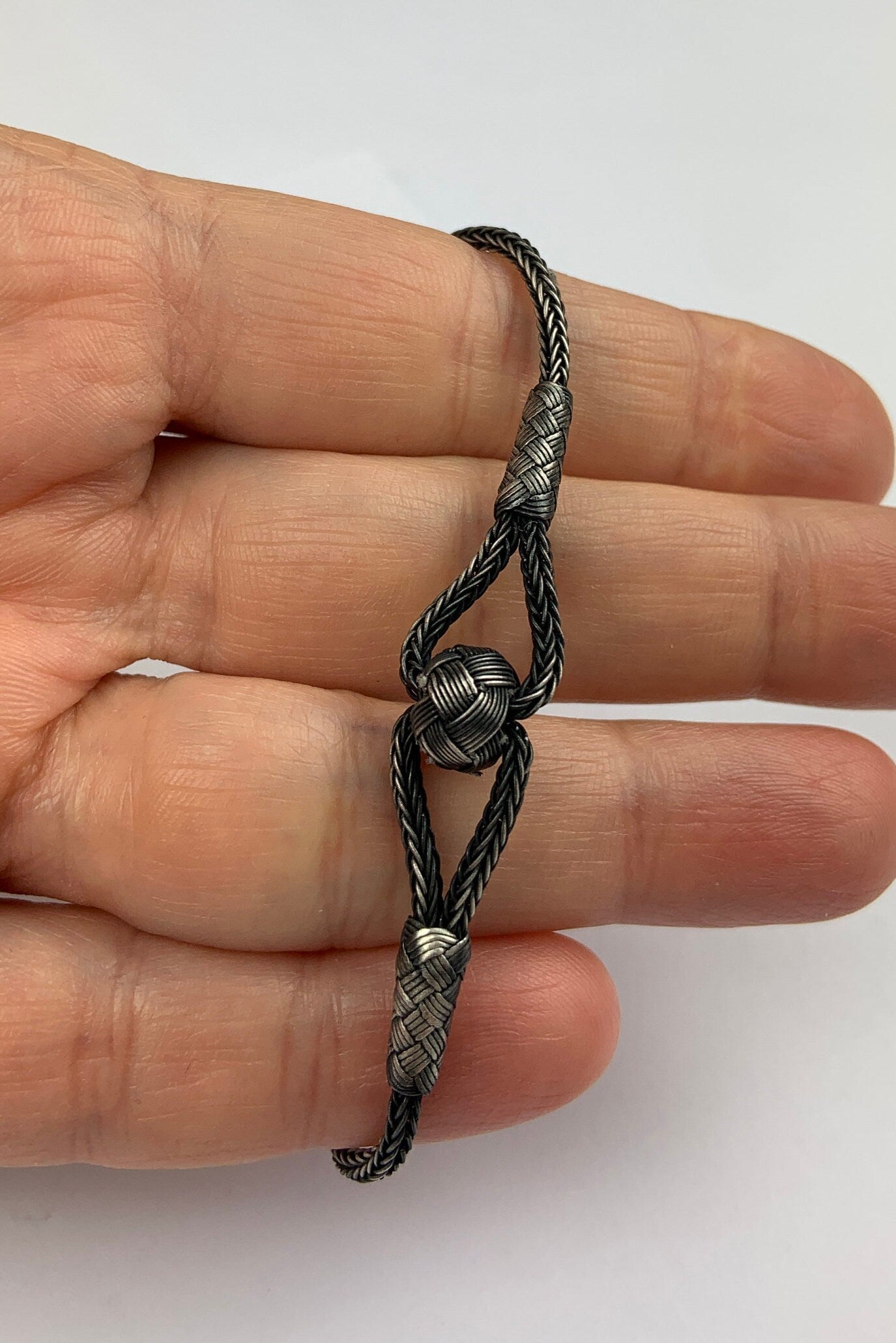 Braided Silver Knot Bracelet