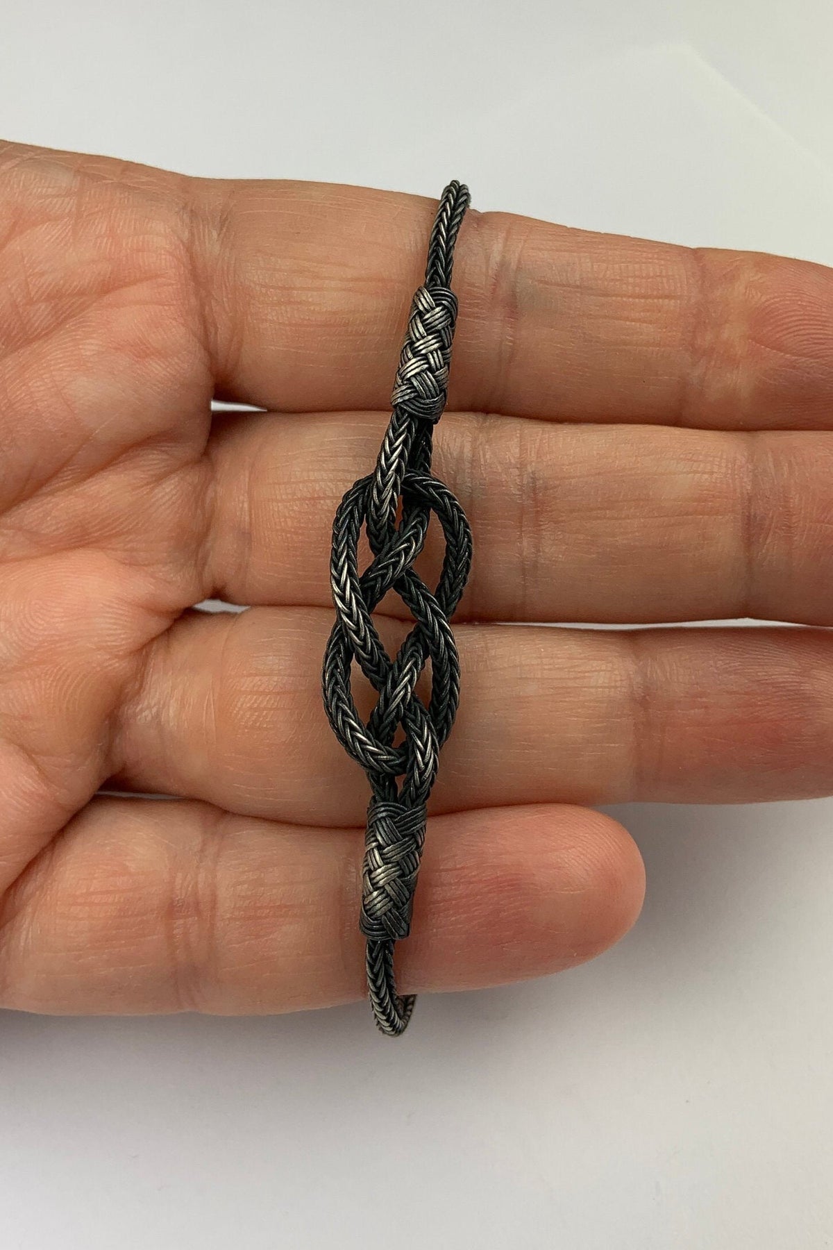High-Quality Sterling Silver Weaved Handmade Bracelet, Unisex Bracelet available at Moyoni Design
