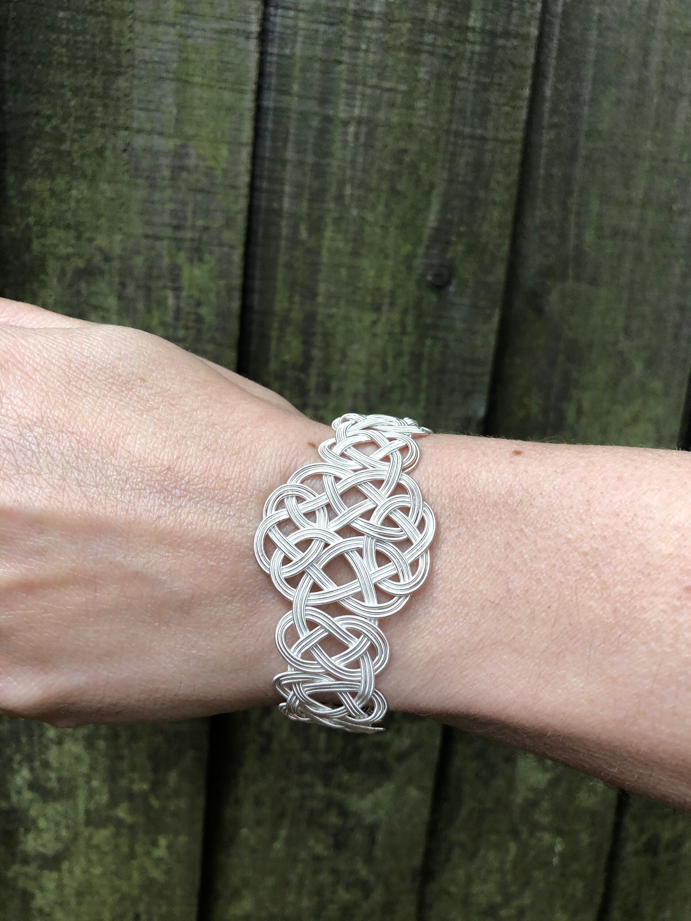 Intricate Sterling Silver Braided Headband - Handcrafted Knot Design