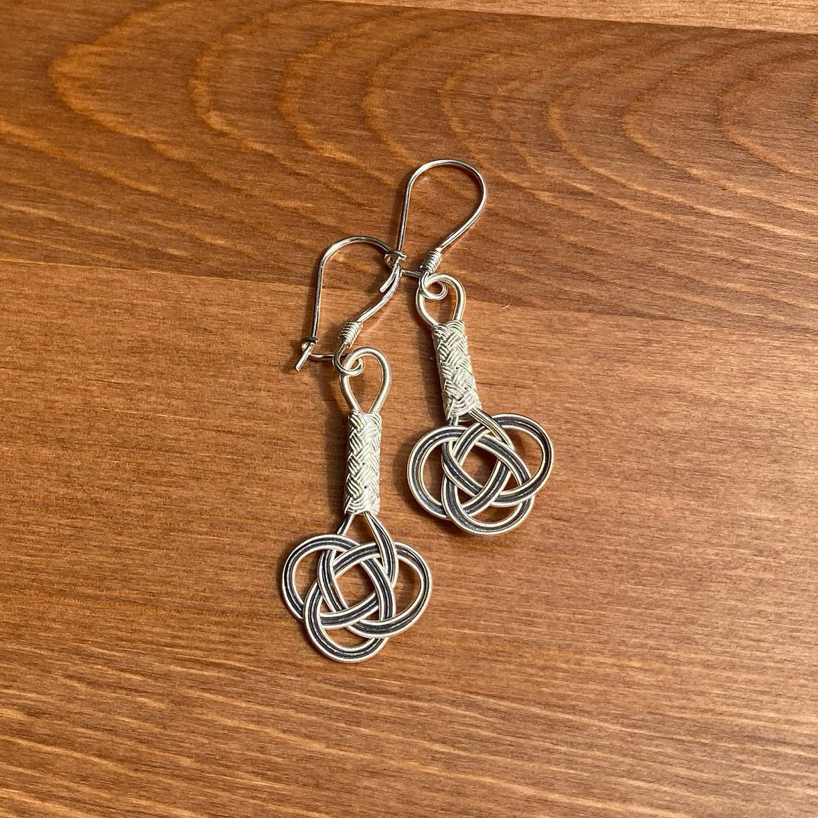 Two-Toned Infinity Silver Chain Dangle Earrings - Boho Chic Gift for Lover