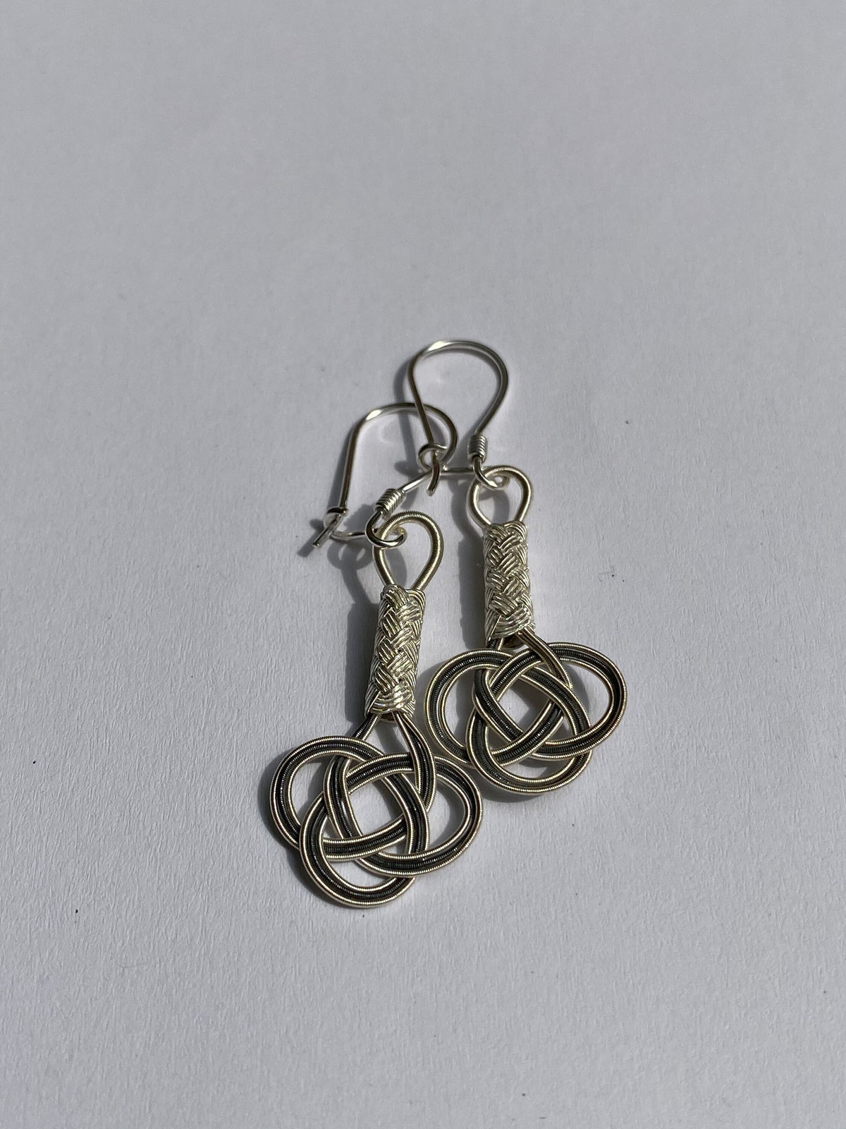 Two-Toned Infinity Silver Chain Dangle Earrings - Boho Chic Gift for Lover