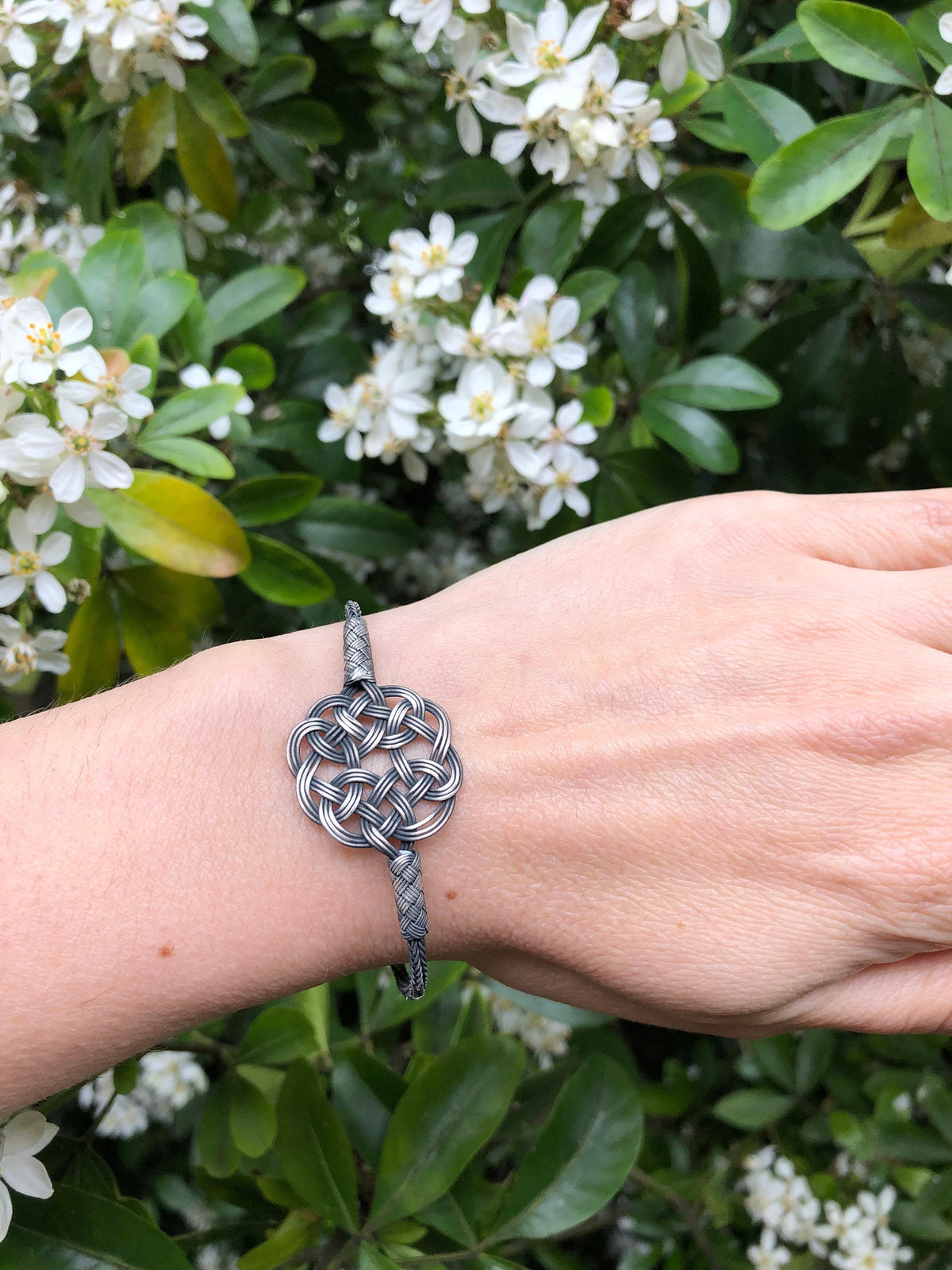 WOVEN SILVER BRACELET, Wonderful Gift, Thin Silver Bracelet, Women Wire Bracelet