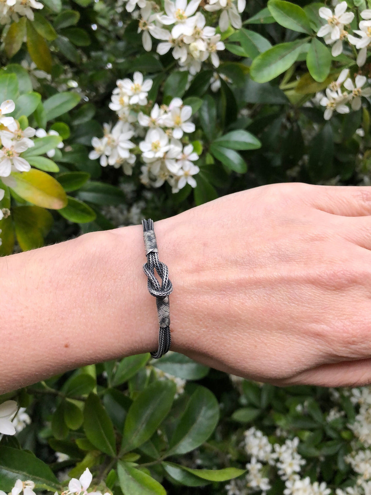 Trendy BRAIDED BRACELET, Sterling Silver, Weaved Handmade Bracelet, Silver Chain Bracelet, Layered Bracelet, Birthday Gift Bracelet, Boho Bracelet available at Moyoni Design