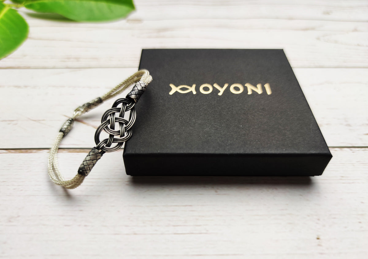 Kazaziye Silver Braided Bracelet: Handmade Woven Design