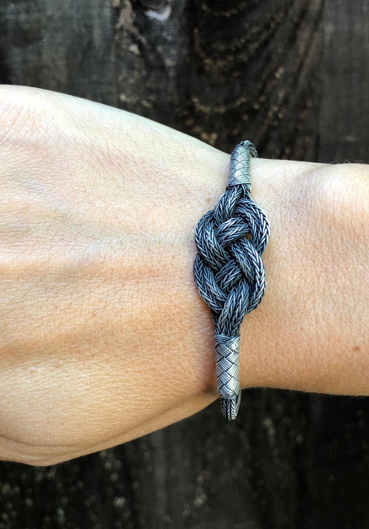 Sterling Silver Infinity Knot Braided Bracelet