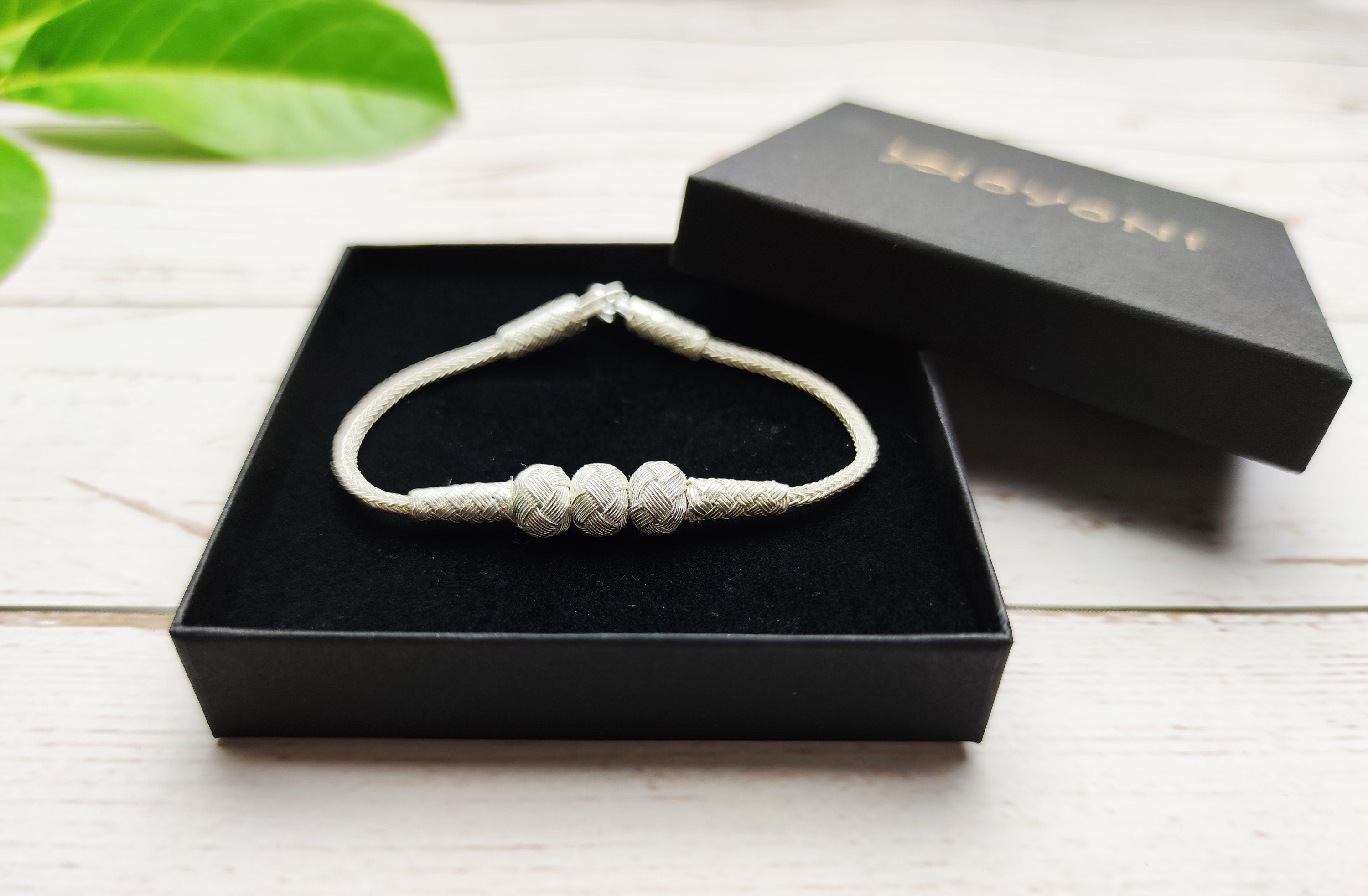 Silver Braided Bracelet For Women