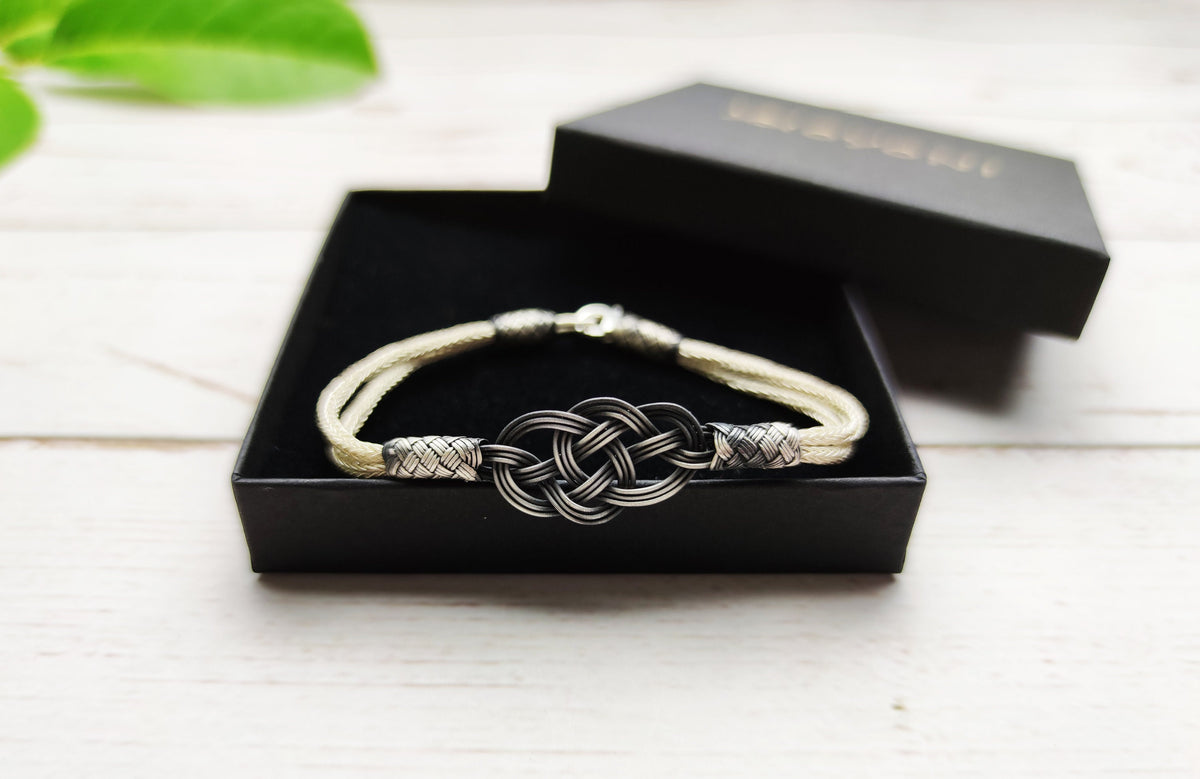 Kazaziye Silver Braided Bracelet: Handmade Woven Design