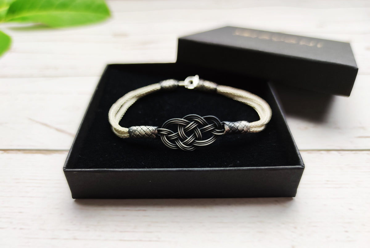 Kazaziye Silver Braided Bracelet: Handmade Woven Design