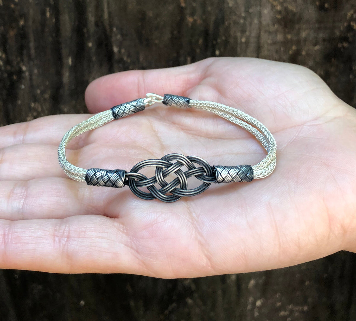 Kazaziye Silver Braided Bracelet: Handmade Woven Design