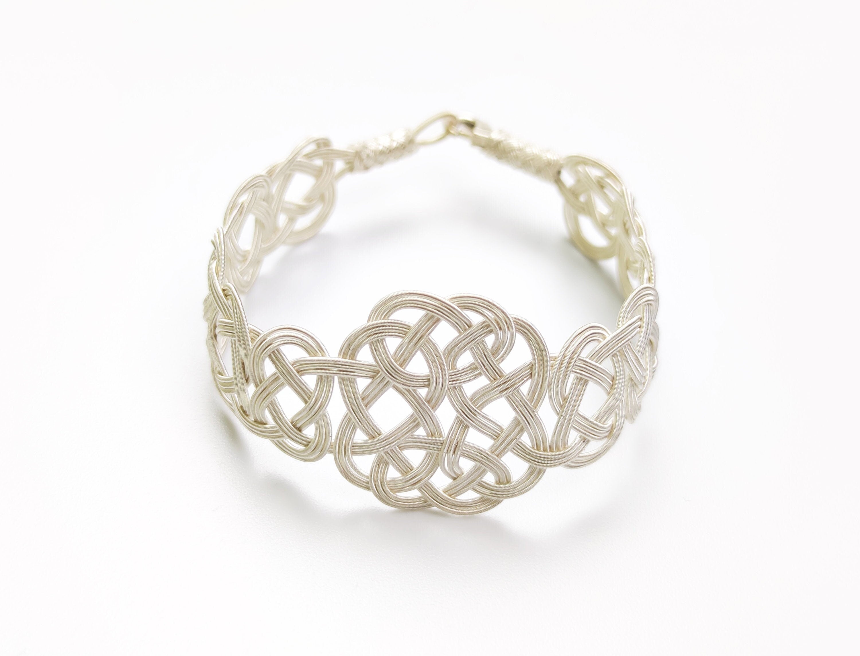 Intricate Sterling Silver Braided Headband - Handcrafted Knot Design