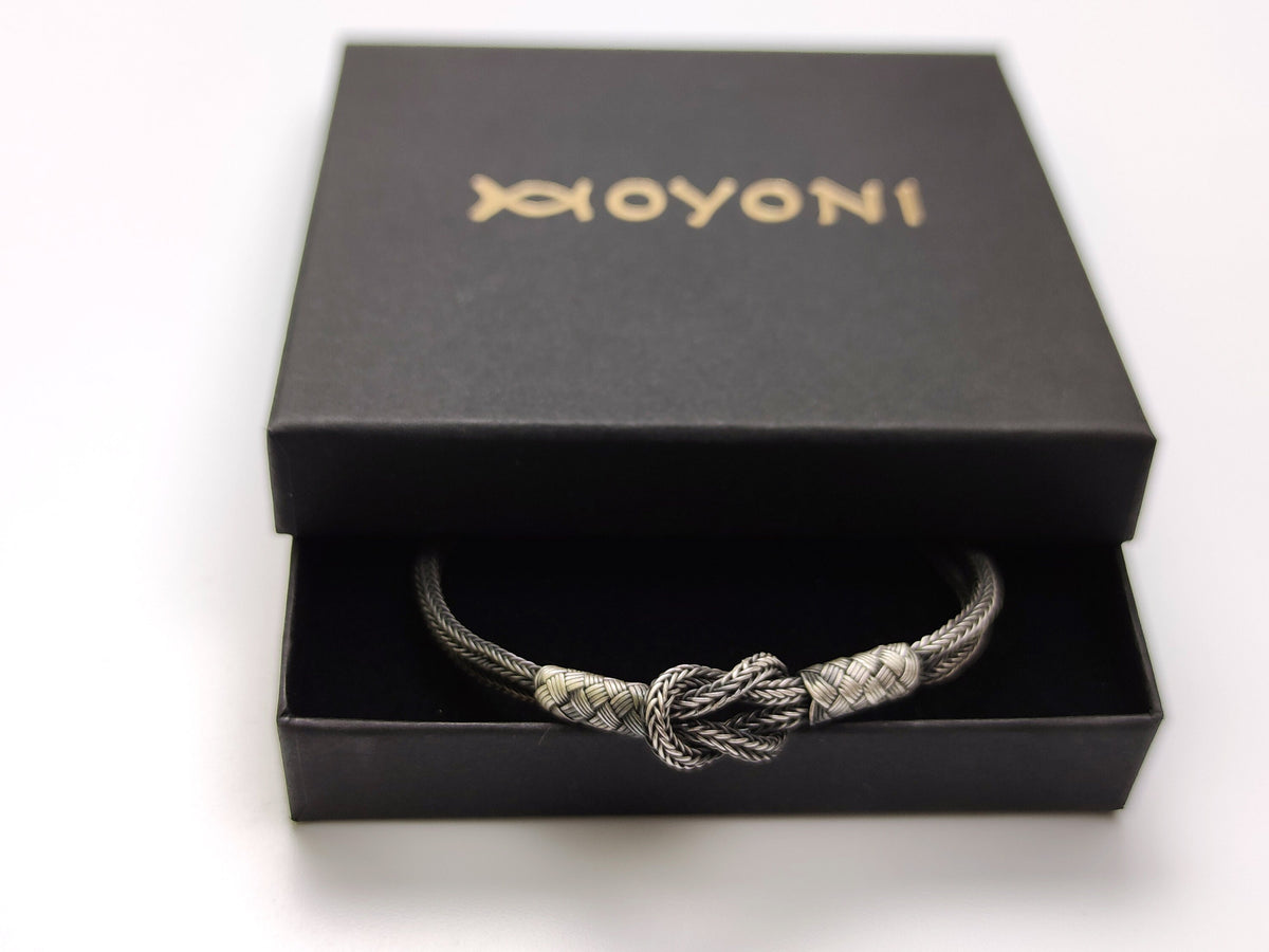 Trendy BRAIDED BRACELET, Sterling Silver, Weaved Handmade Bracelet, Silver Chain Bracelet, Layered Bracelet, Birthday Gift Bracelet, Boho Bracelet available at Moyoni Design