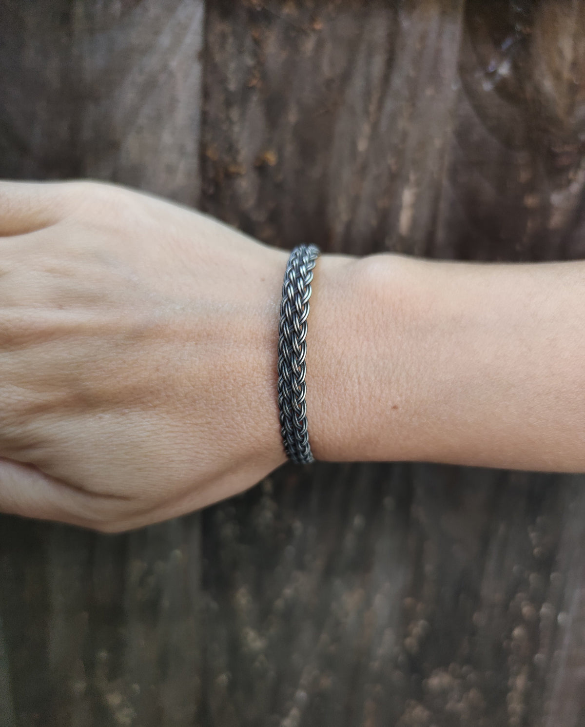 Handmade Sterling Silver Braided Bracelet for Men