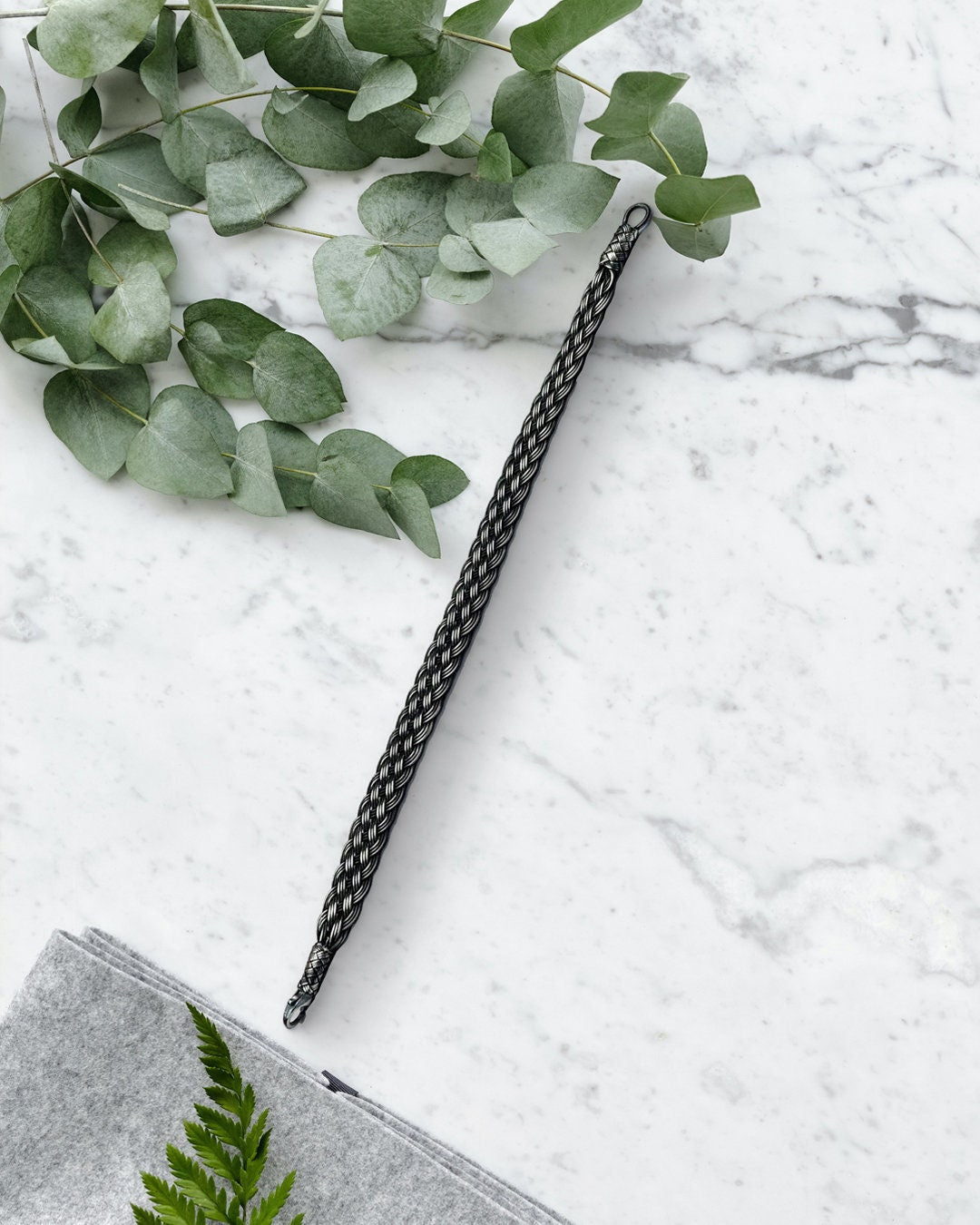 Delicate BRAIDED MEN BRACELET, Handmade Weaved Bracelet, Personalised Jewelry, Anniversary, Silver Bead Bracelet, For Husband, Gift for Father available at Moyoni Design