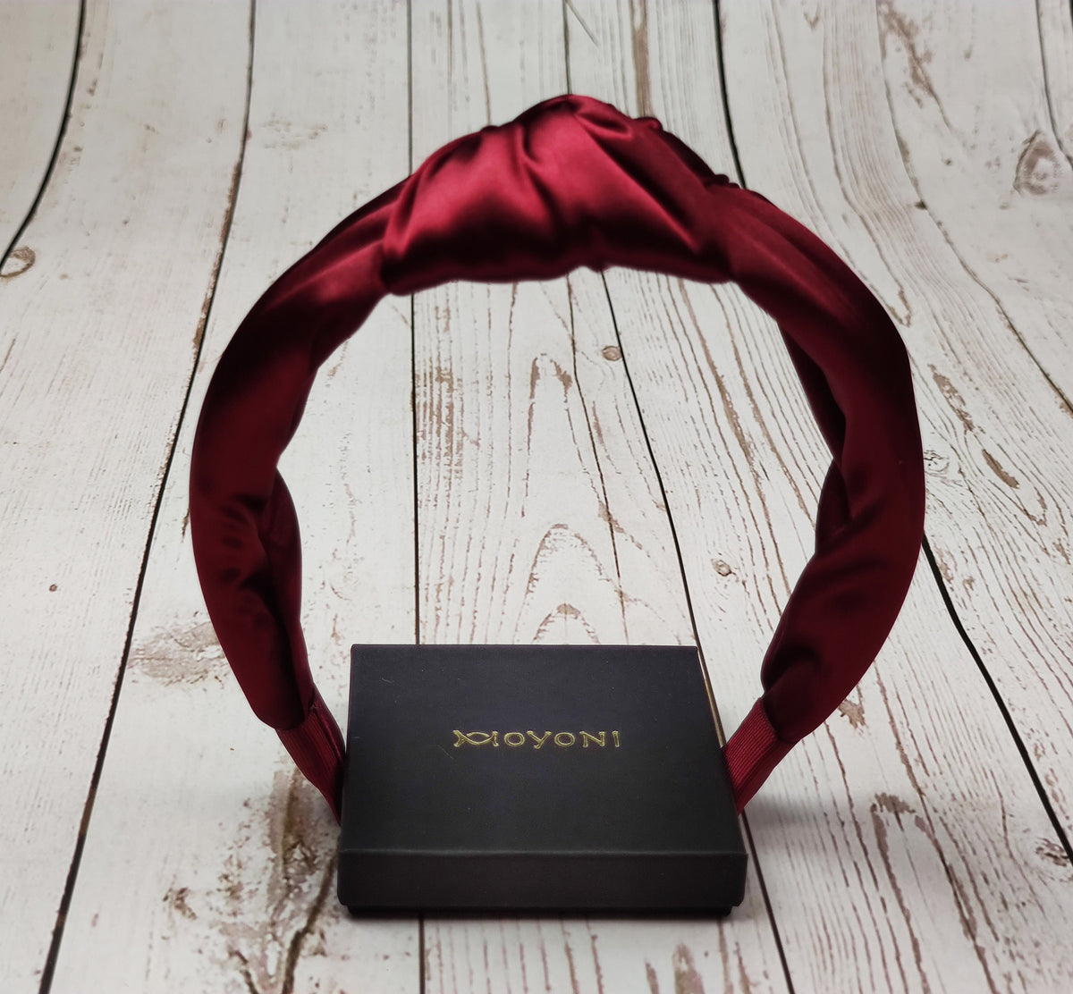 Dark Red Satin Knotted Headband, Padded Alice Band, Autumn Wedding Guest Hair Accessory