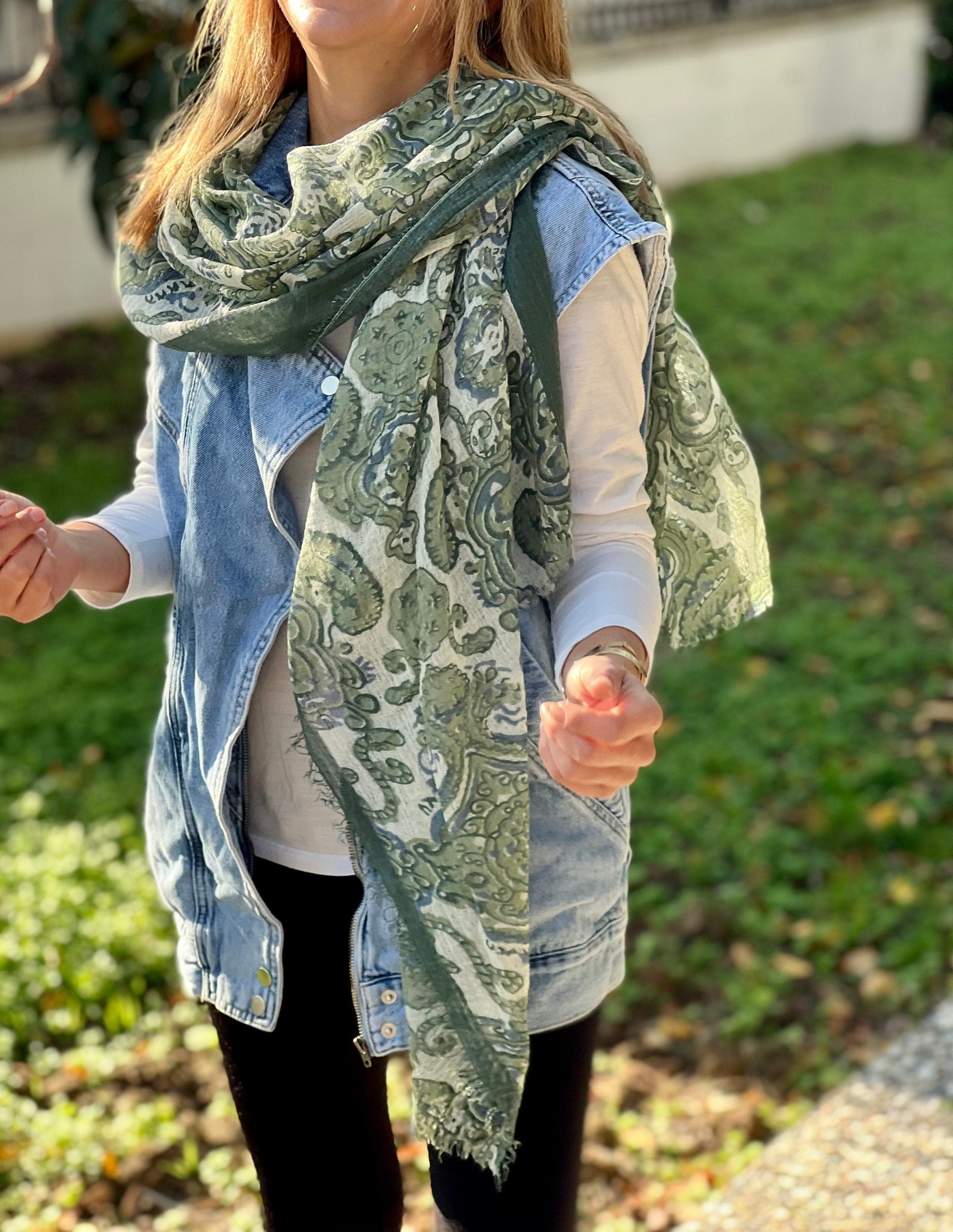 Autumn is here, which means cooler weather is on the way! Keep warm with our Soft Cotton Scarves, each featuring a different festive colorway. From green