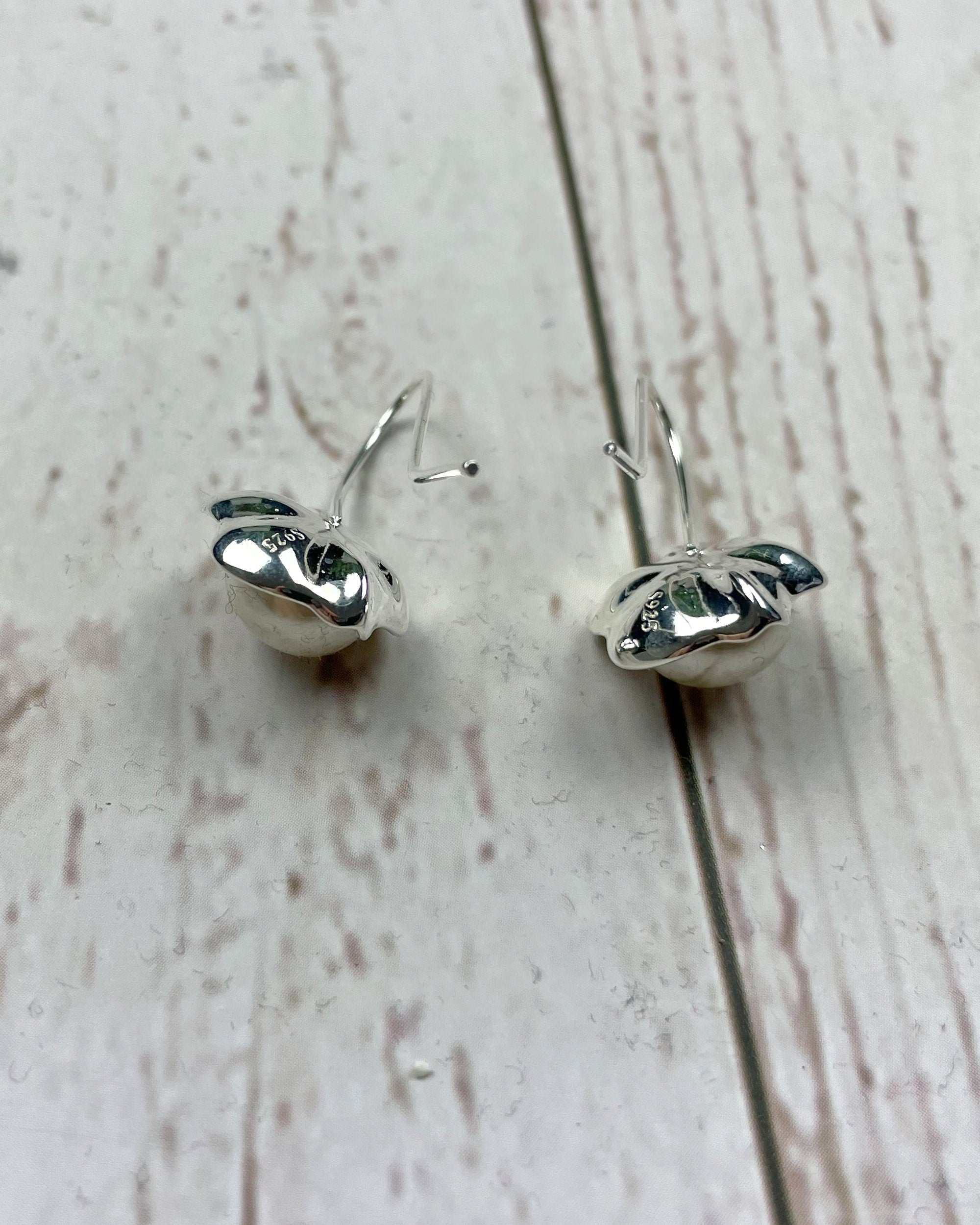 Celtic Knot Studs Hand Woven Earrings Silver Love Knot Boho Jewelry Woven Wire Studs wire earrings floral earrings dangle drop earrings boho earrings pearl earrings pearl silver pearl drop earrings