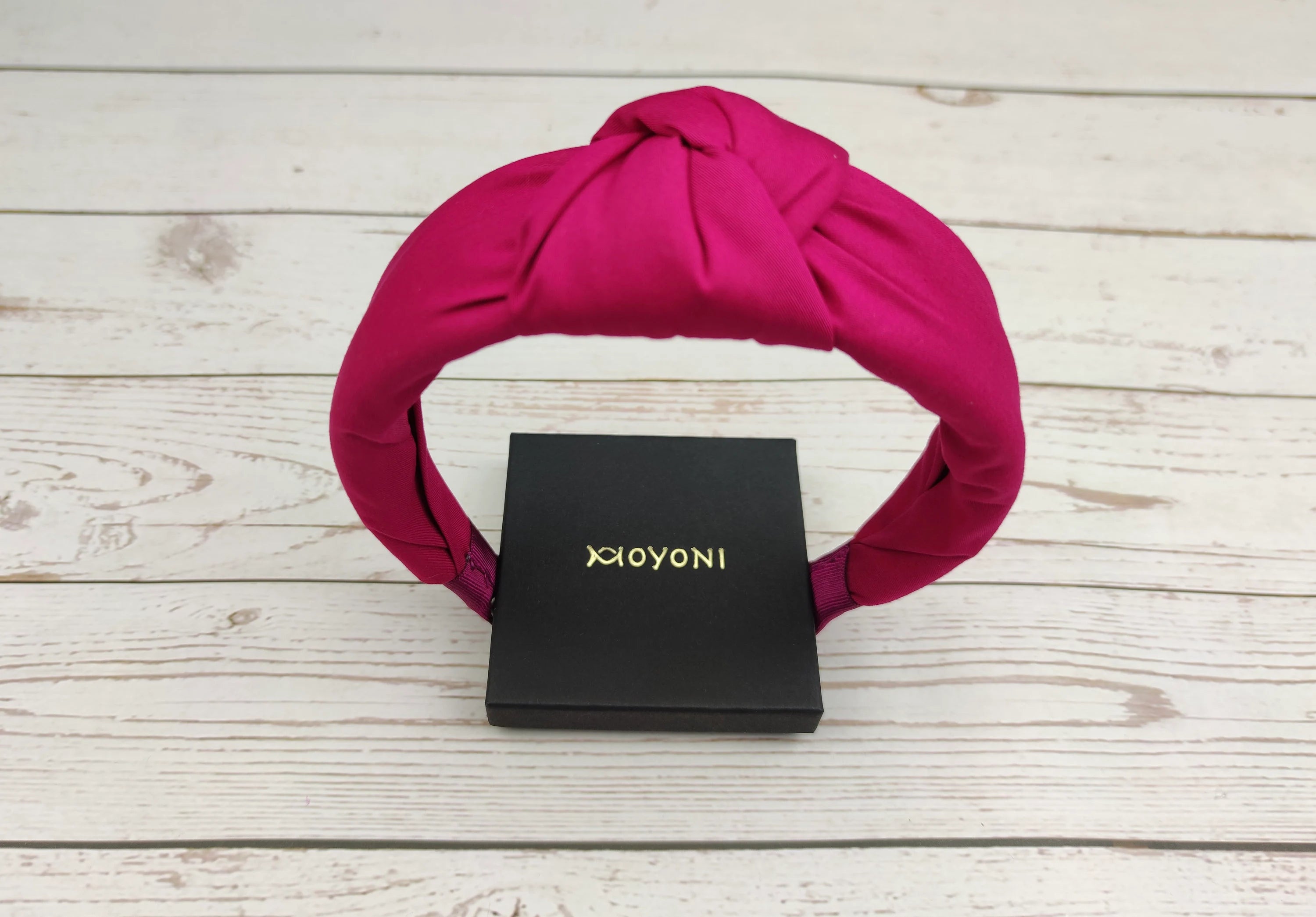 Fuschia Pink Color Crepe Headband, Knotted Headband, Women Headband, Headband for Girl, Cyclamen Pink Turban Hairband with Padded