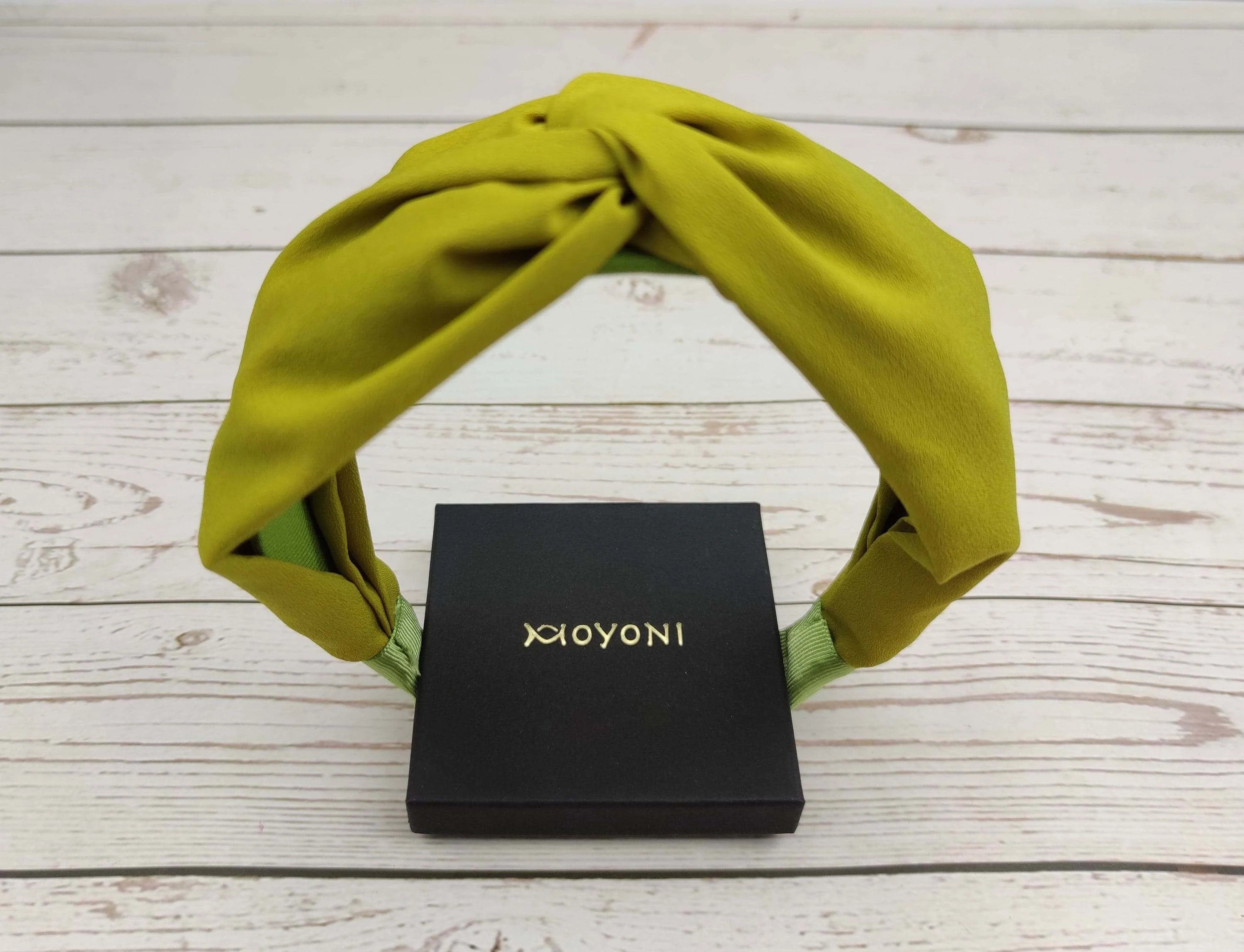 Pistachio Green KNOTTED HEADBAND, Women Classic Headband, Light Green Stylish Hairband, Wide Headband, Viscose Crepe Headband without Padded