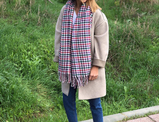 Add a pop of color to your winter wardrobe with this Winter Autumn Shawl