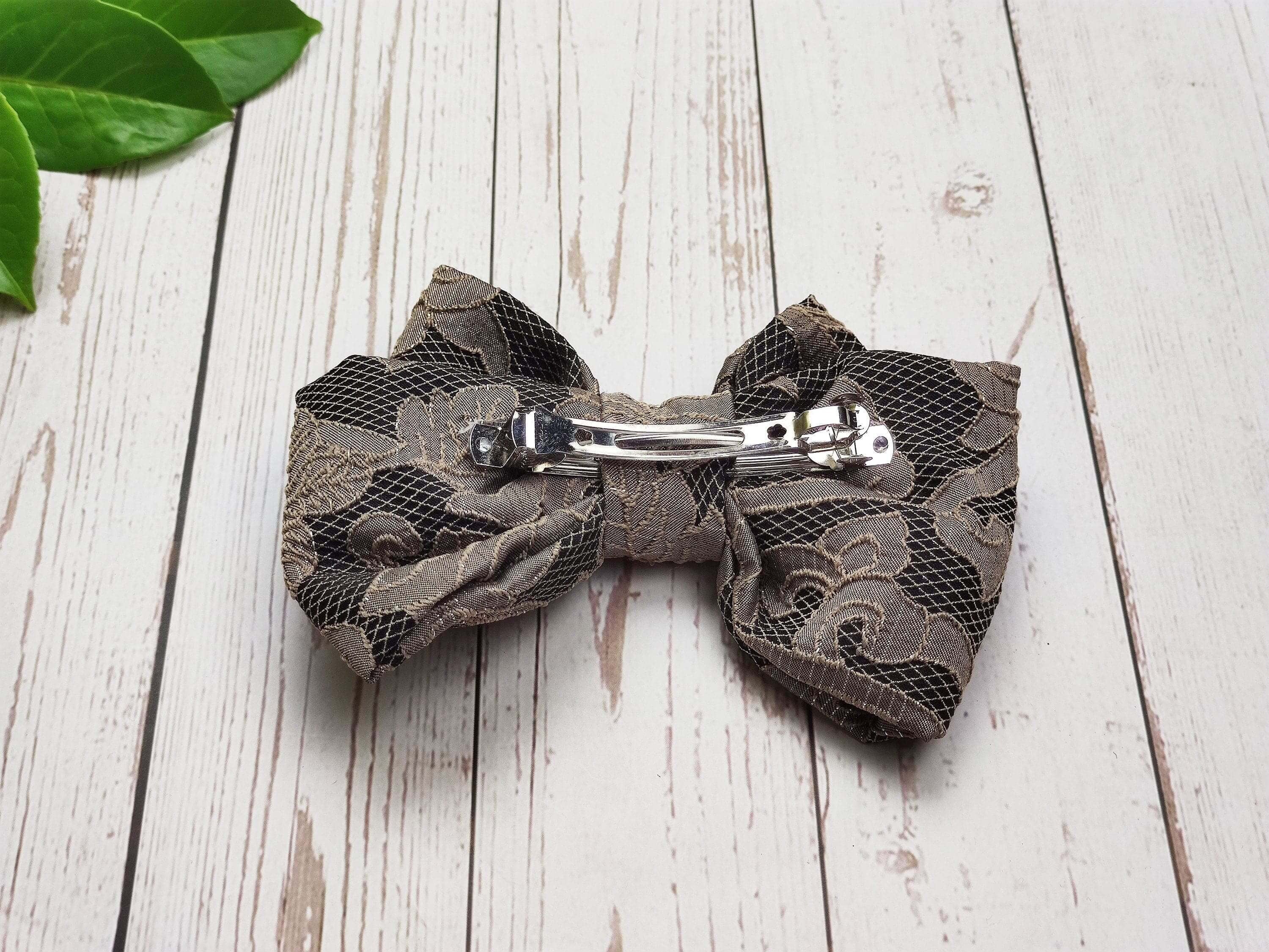 Make a statement with our Handmade Hair Bow Clasp. These stunning hairpins are carefully crafted from delicate guipure lace, making them a perfect accessory for special occasions or everyday wear.