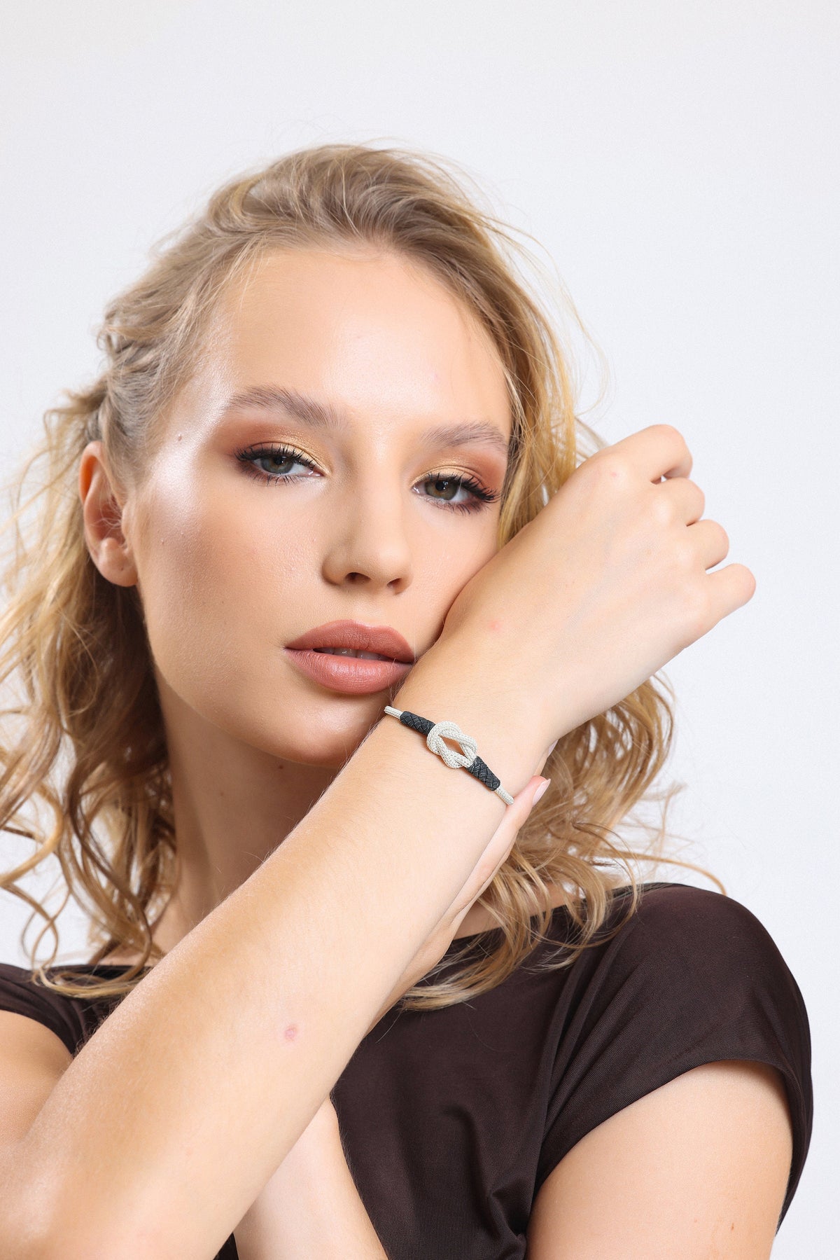 Charming WOVEN BRAIDED Pure Silver BRACELET, Wonderful Thin Bracelet, Best Gift for her, Two Toned Bracelet, Birthday Gift available at Moyoni Design