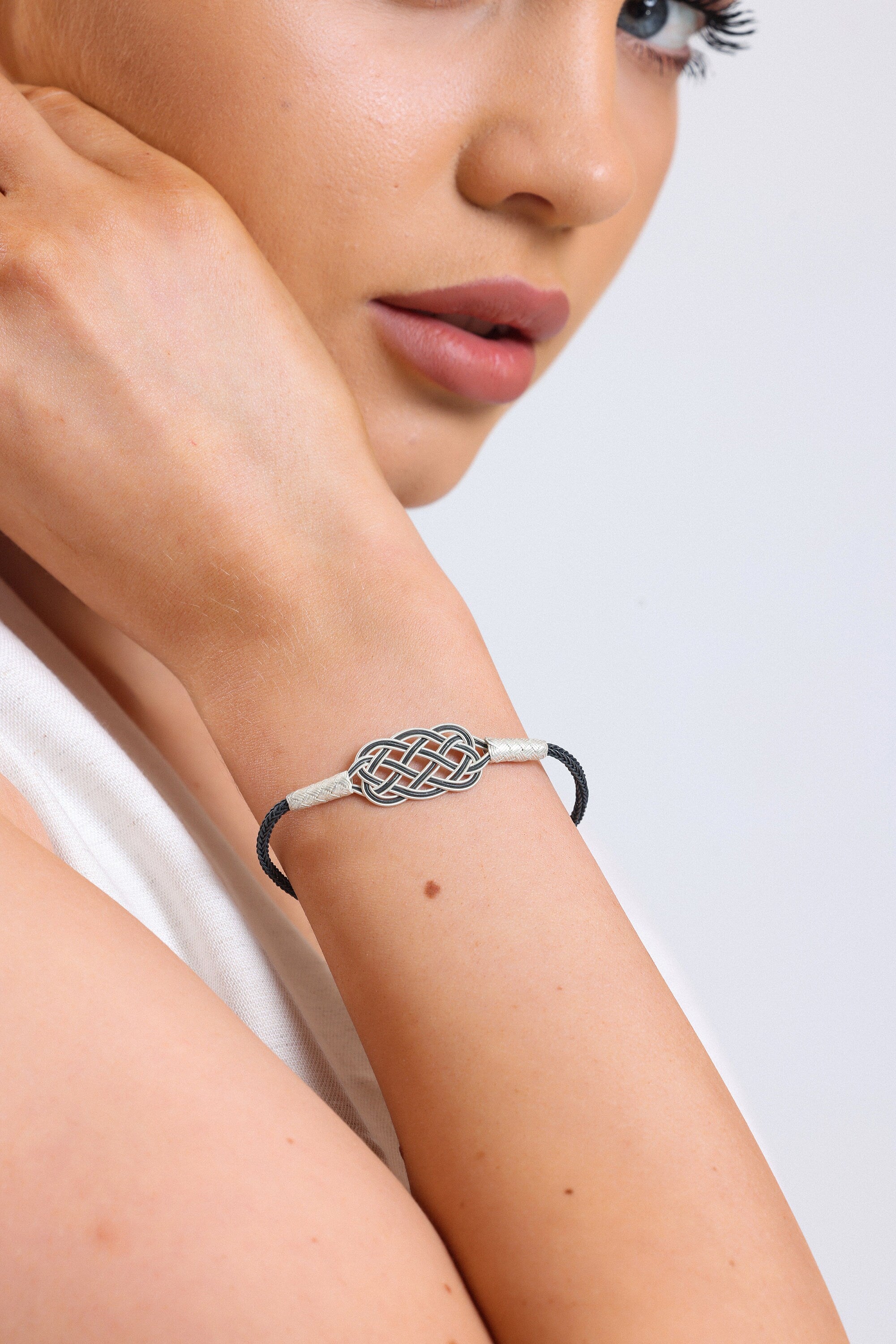 Sterling Silver Celtic Knot Braided Bracelet