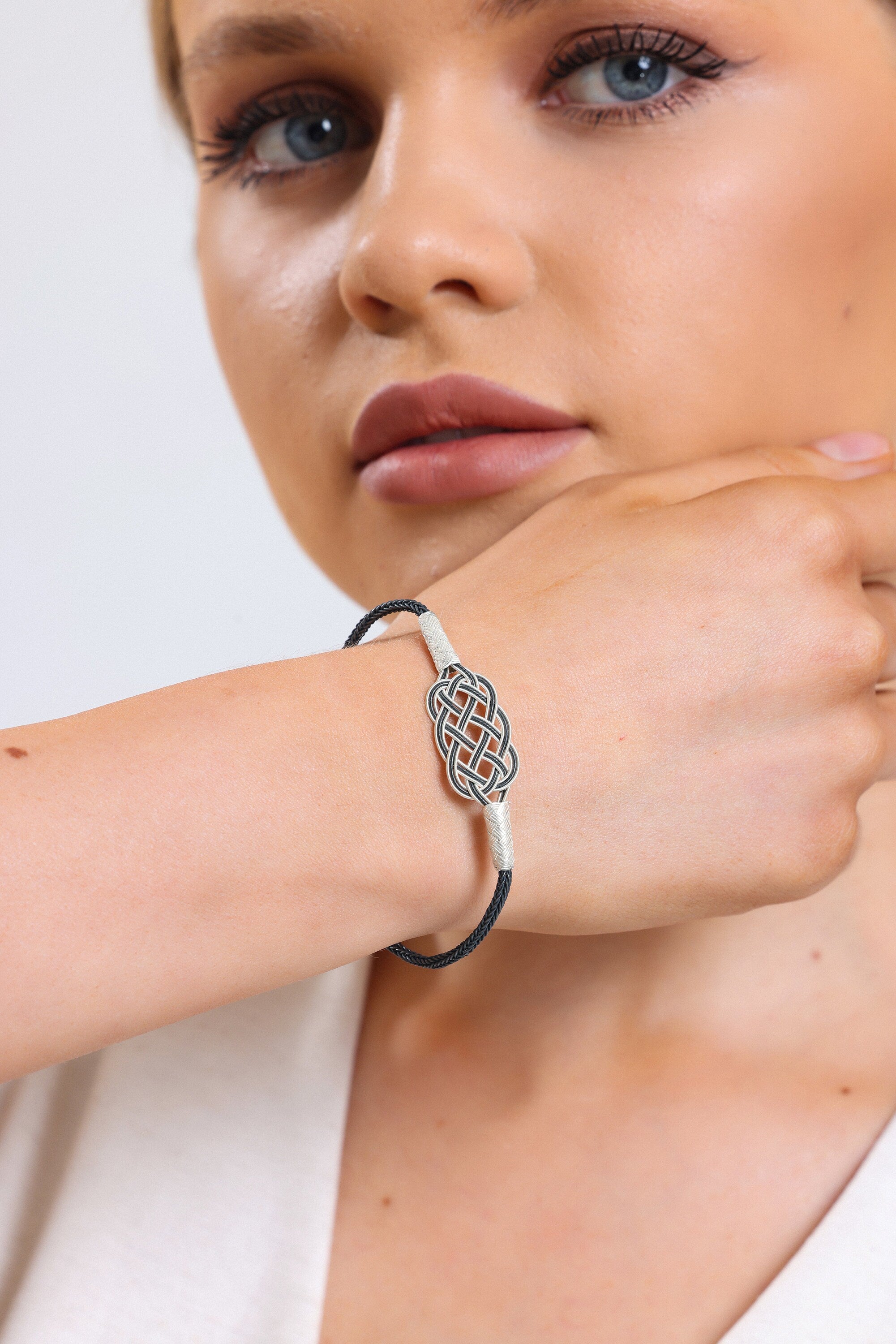 Sterling Silver Celtic Knot Braided Bracelet