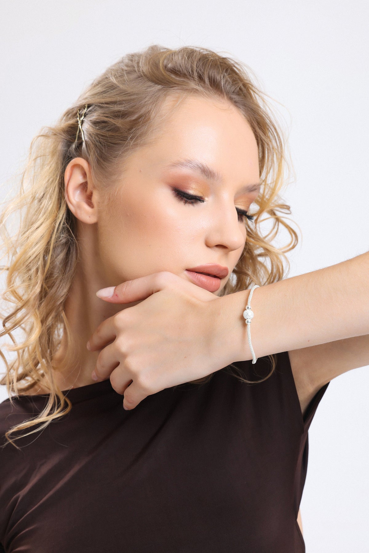 Charming SILVER BRAIDED BRACELET for Women, Handmade Wire Bracelet, Unique Design Bracelet, Anniversary Gift available at Moyoni Design