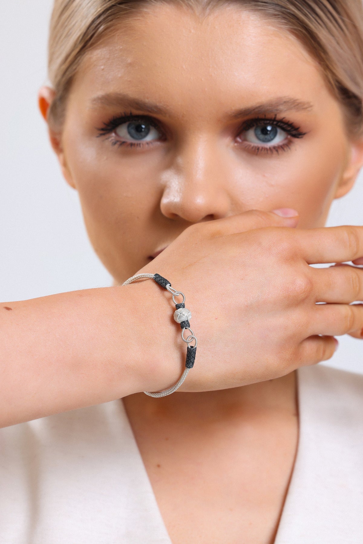 Elegant Two-Toned Charm Bracelet for Mother's Day