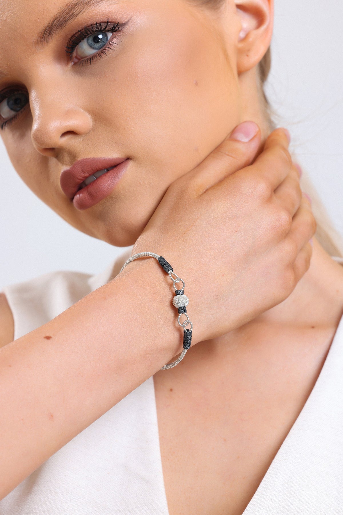 Elegant Two-Toned Charm Bracelet for Mother's Day