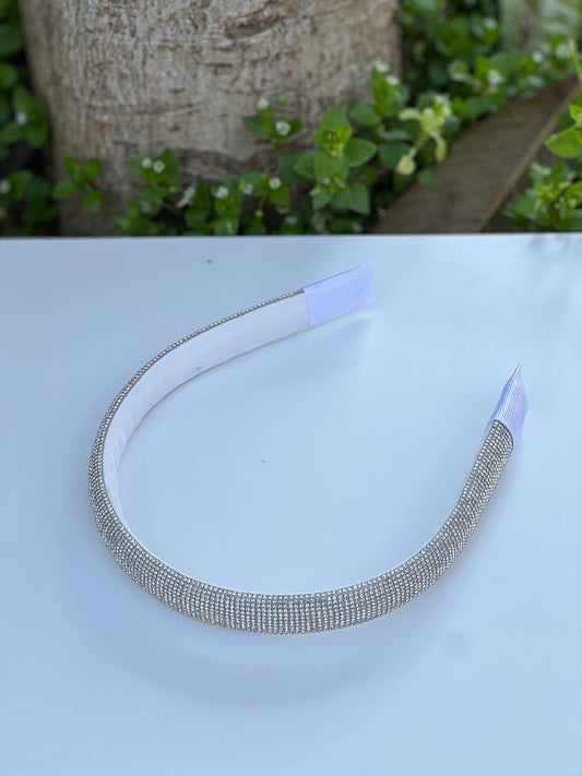 Elegant Boho Bridal Headband with Crystal Sparkle - Wedding Hair Tiara for Brides and Bridesmaids available at Moyoni Design