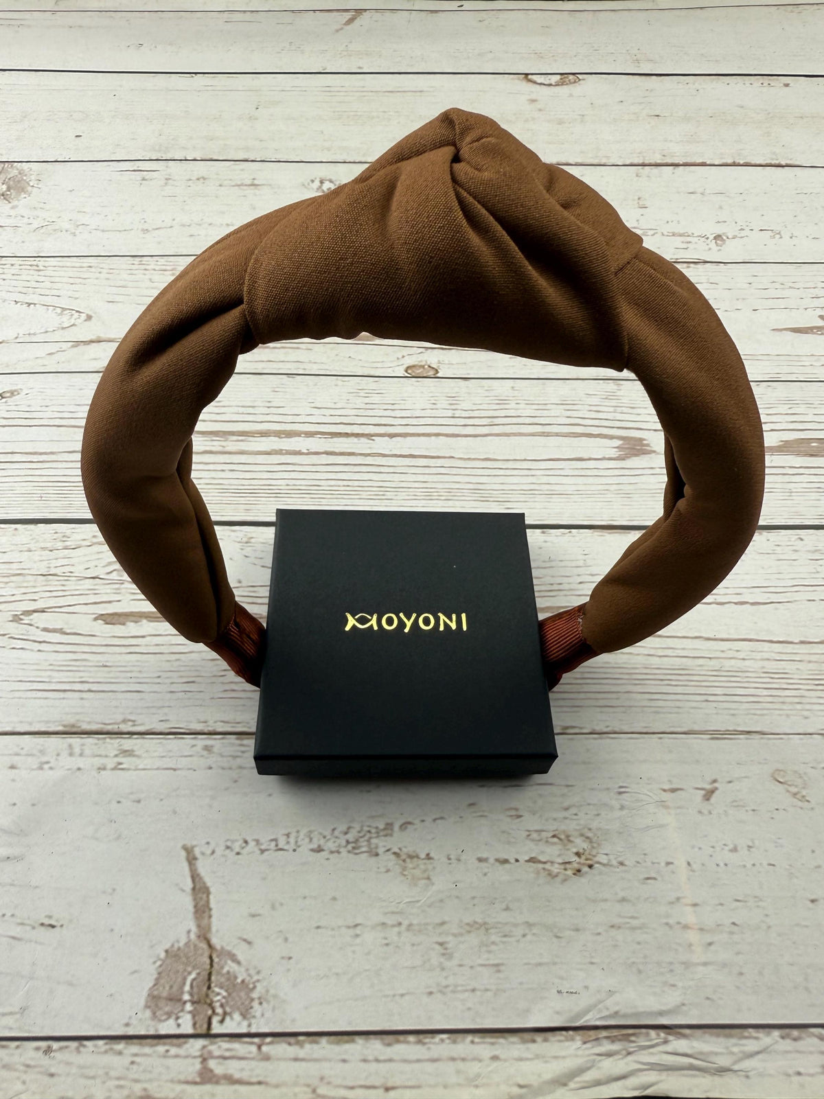 Brown Knot Headband for Women, Padded Wide Headband, Chocolate Brown Hairband, Soft Fabric Hair Accessory, Everyday Headband Gift