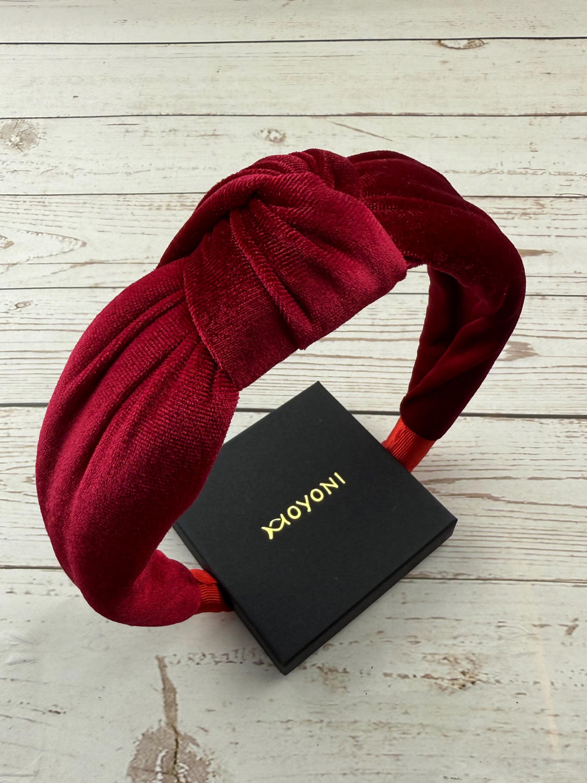 Red Velvet Knot Headband: Padded Turban Style Hair Accessory
