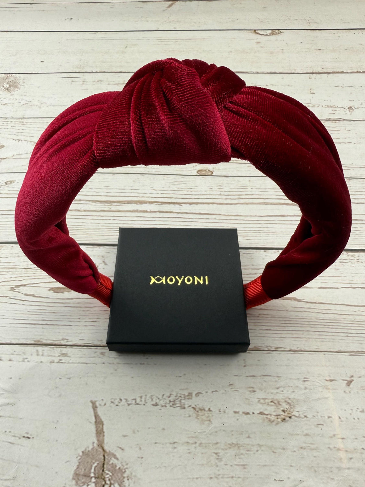 Red Velvet Knot Headband: Padded Turban Style Hair Accessory