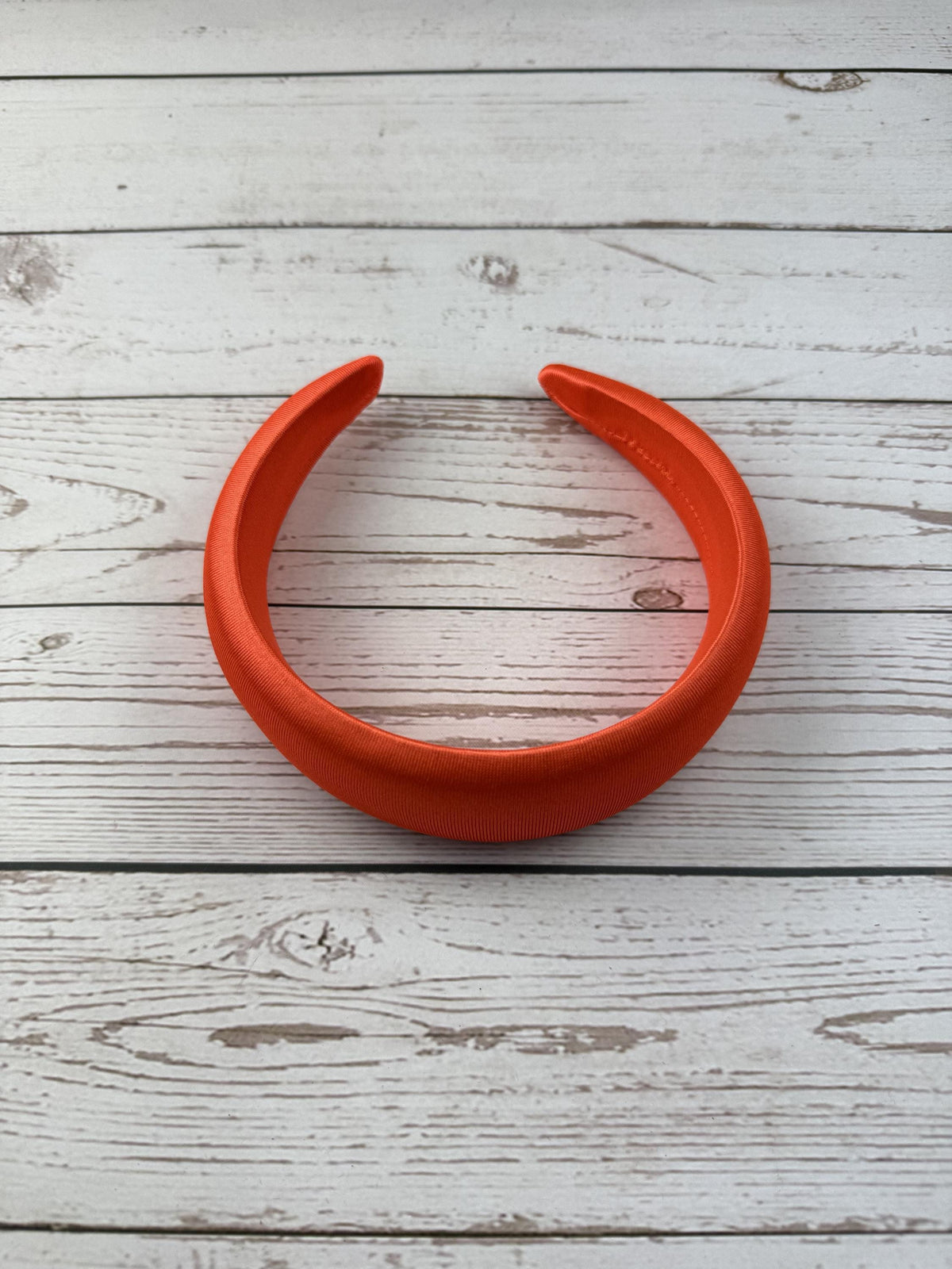 Bright Orange Satin Padded Headband – Vibrant Style for Everyday Wear