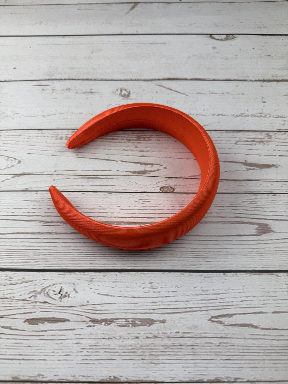 Bright Orange Satin Padded Headband – Vibrant Style for Everyday Wear
