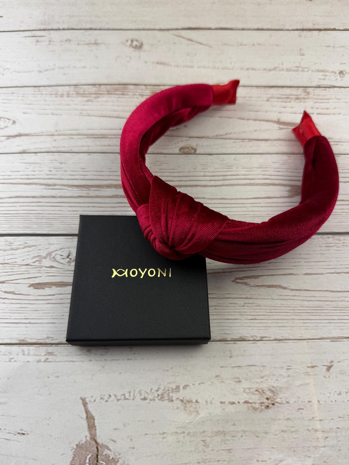 Red Velvet Knot Headband: Padded Turban Style Hair Accessory
