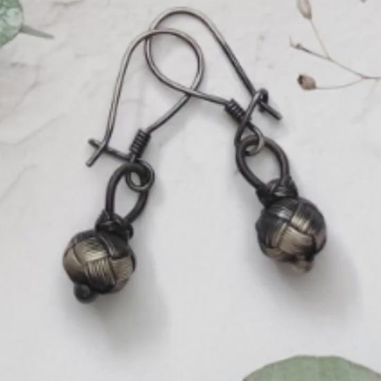 Sterling Silver Weaved Handmade Infinity Braided Earrings - Lovely Boho Earrings