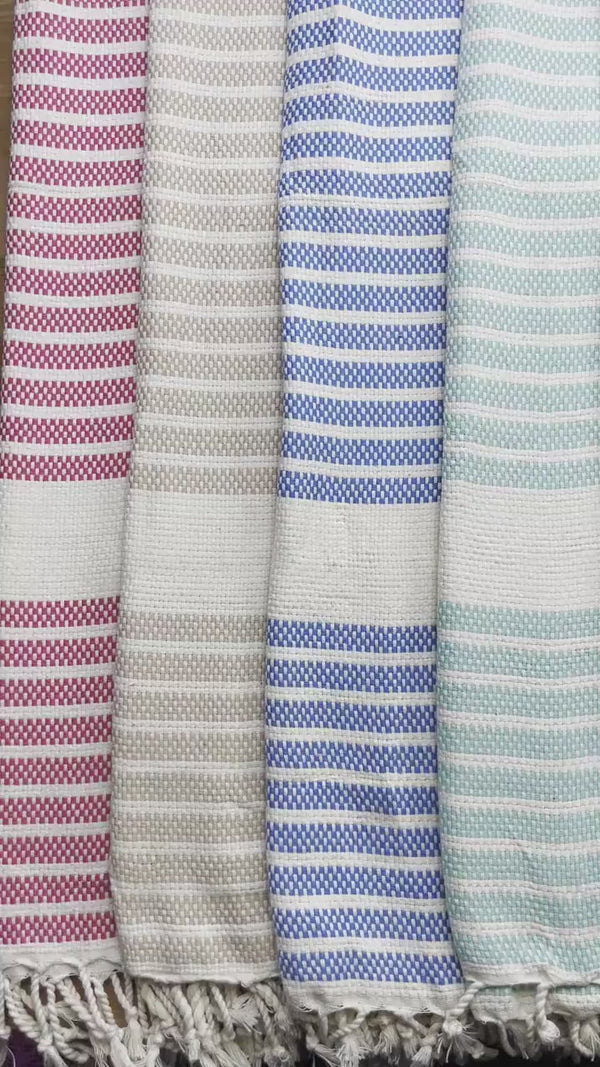 Turkish Peshtemal Towel, Pink, Blue Bath Towel, 1% Cotton Beige Towel, Beach Large Towel, Dark Red Striped Peshtemal, Large Holiday Towel