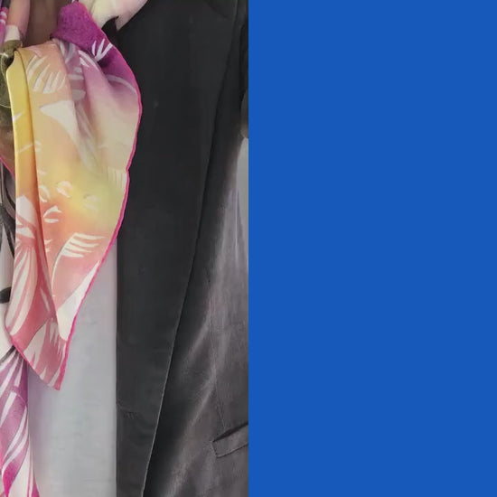 Geometric Print Silk Scarf - Multicolor Fashion Accessory