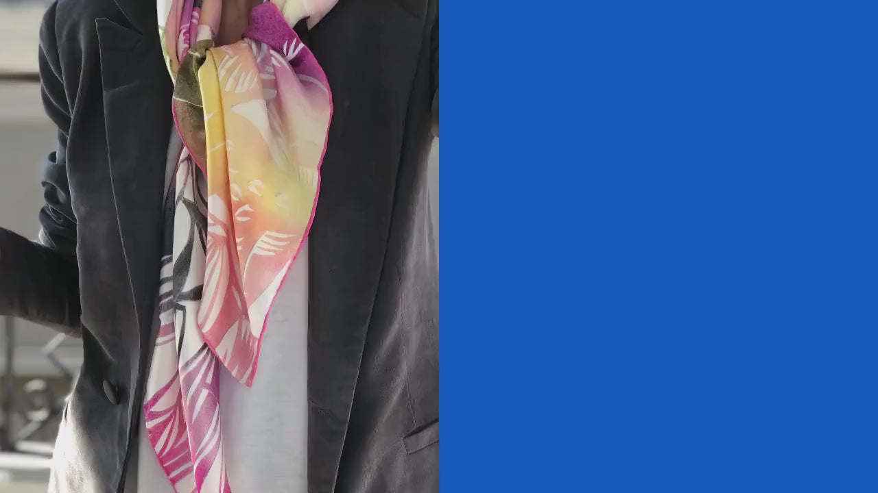 100% Satin Scarf, Spring Scarf, Best Gift for Women, Head Scarf, Multicolor Neck Scarf, Satin Hair Scarf