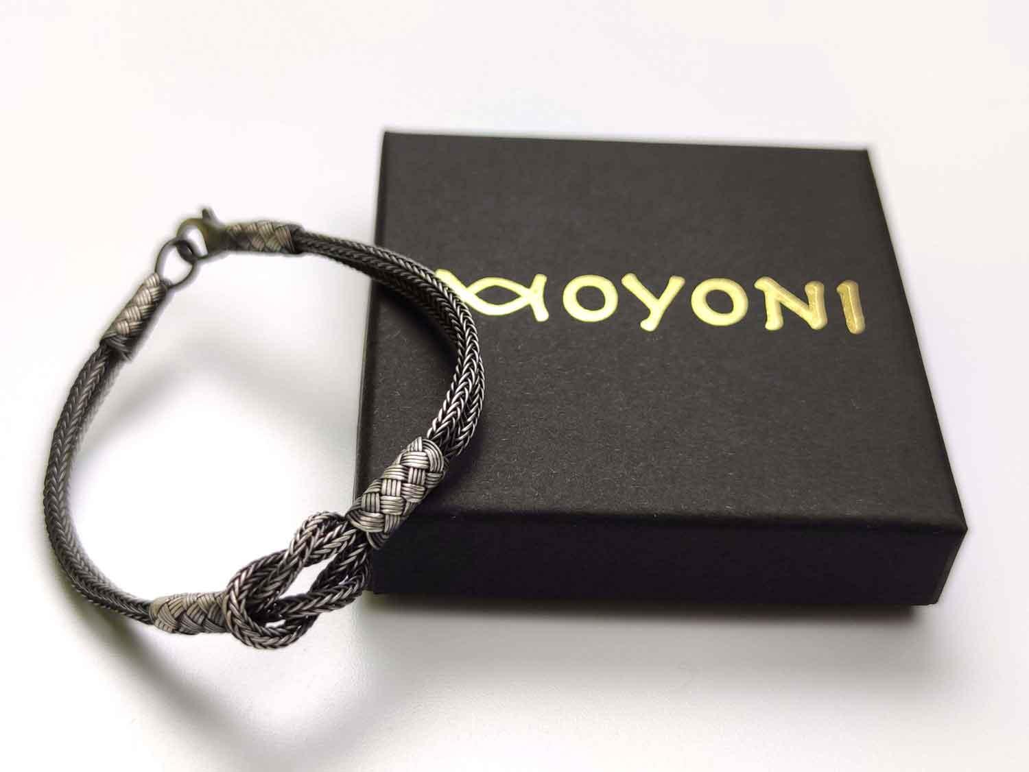 Exquisite BRAIDED BRACELET, Sterling Silver, Weaved Handmade Bracelet, Silver Chain Bracelet, Layered Bracelet, Birthday Gift Bracelet, Boho Bracelet available at Moyoni Design