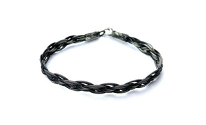 Beautiful BRAIDED SILVER BRACELET, Mens Silver Bracelet, Gift for Husband, Wire Bracelet, Best Gift for Men available at Moyoni Design