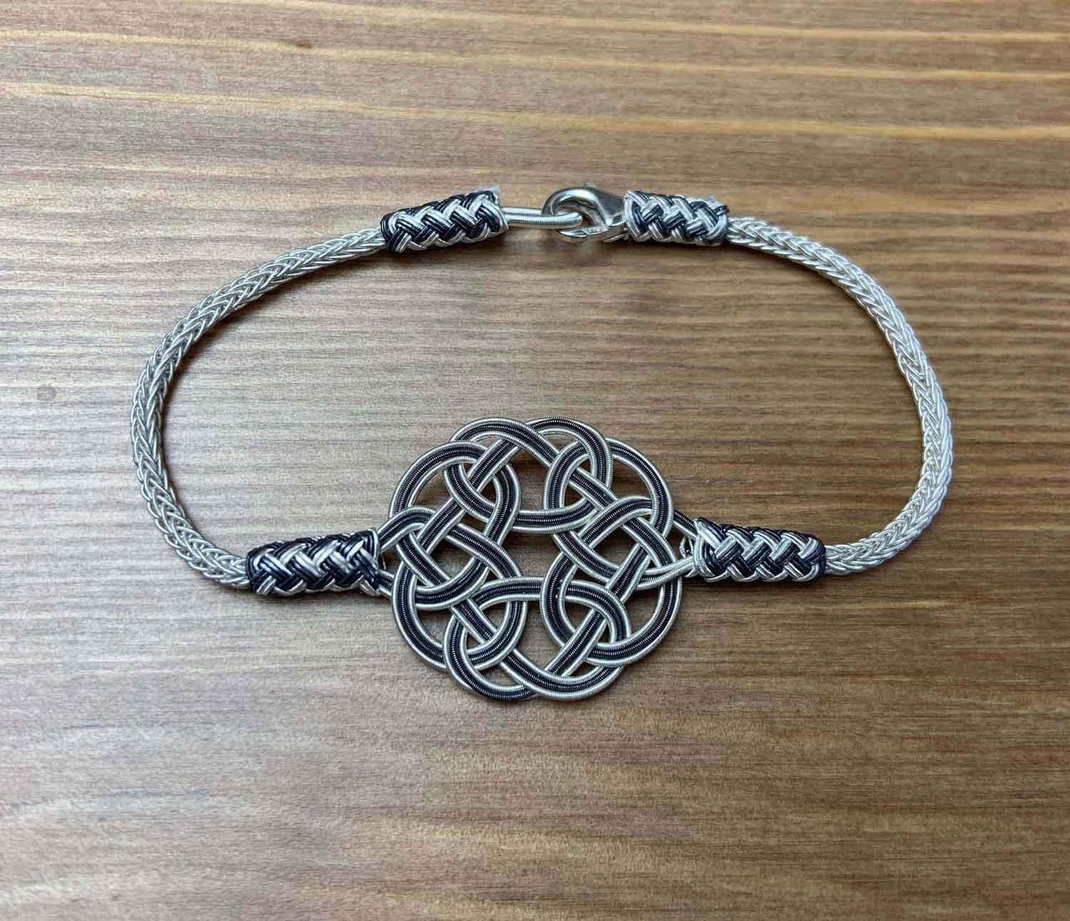 Stylish Celtic Knot Braided Bracelet - Elegant Handcrafted Silver Accessory Wonderful Gift available at Moyoni Design