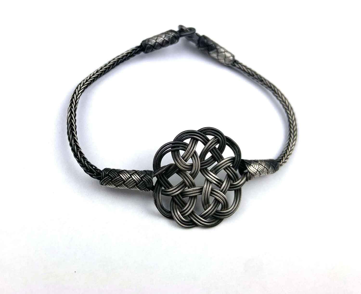 WOVEN SILVER BRACELET, Wonderful Gift, Thin Silver Bracelet, Women Wire Bracelet