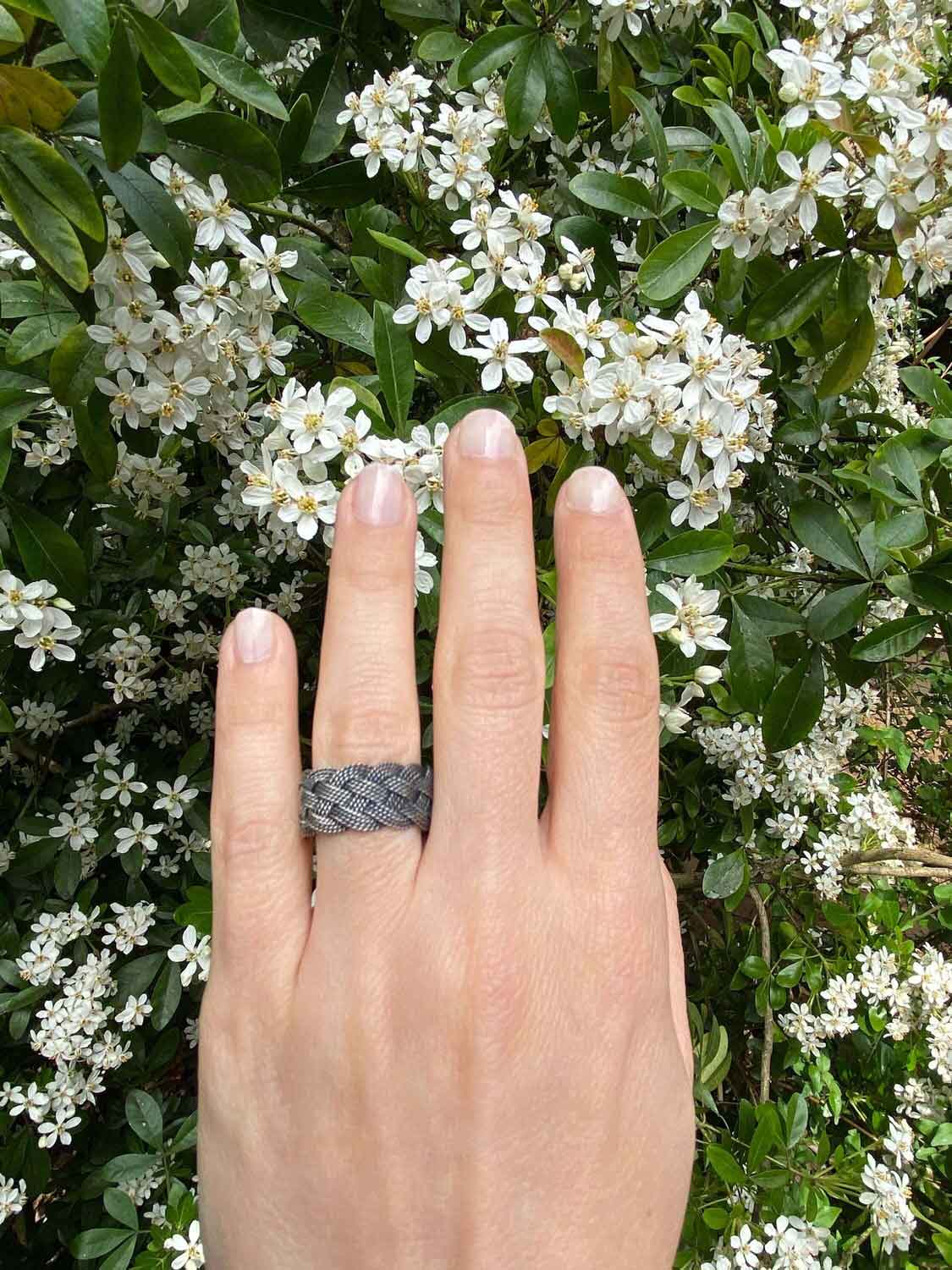 LOVE RING, Exceptional Quality, Sterling Silver Weaved Handmade Ring, Braided Ring, Weave Ring, Handmade Ring, Unisex Ring, Silver Ring