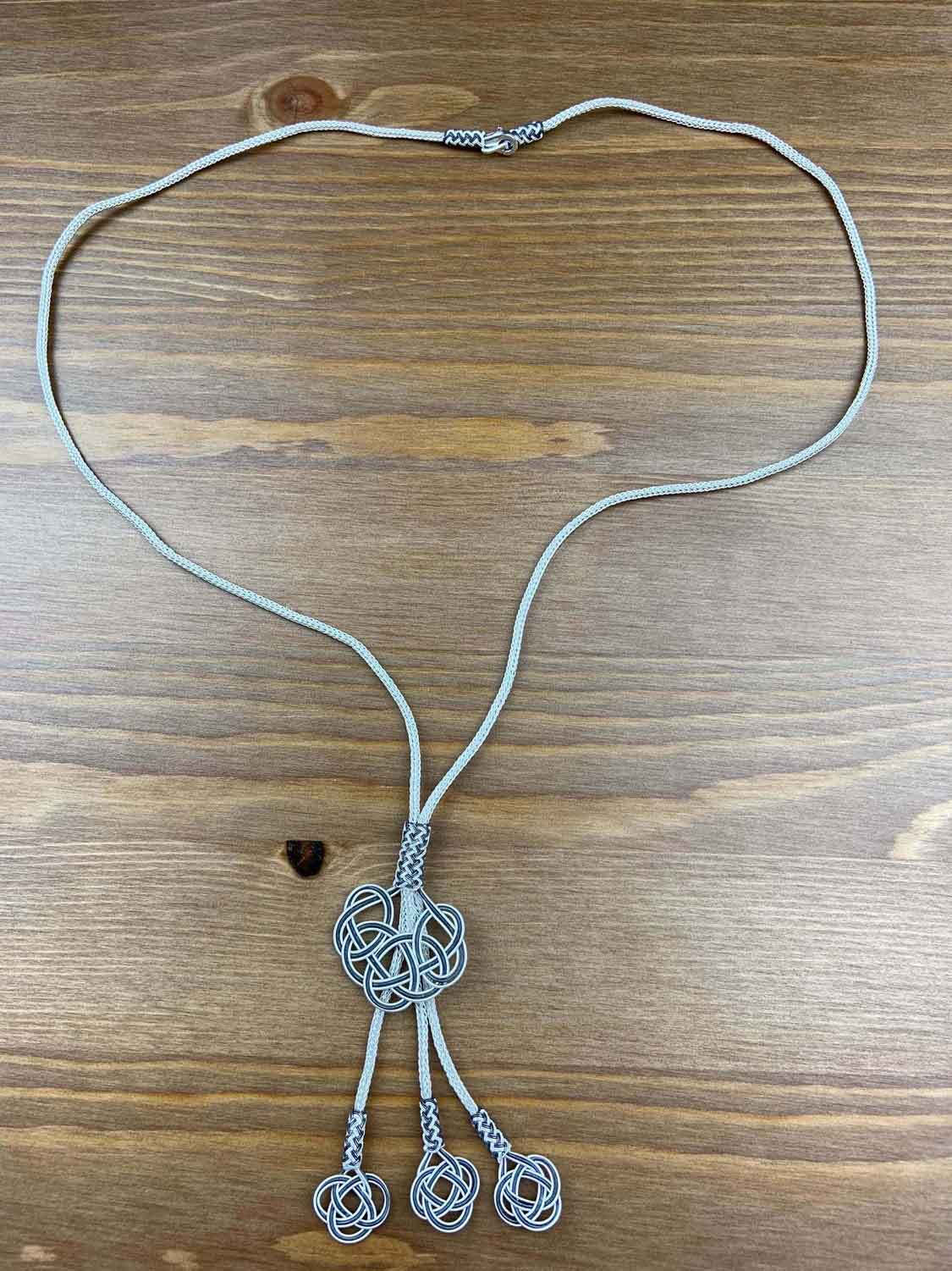Sterling Silver Woman, Macrame Silver Necklace, Unique Necklace, Boho Necklace, Handmade Necklace, Best Jewelry for Women