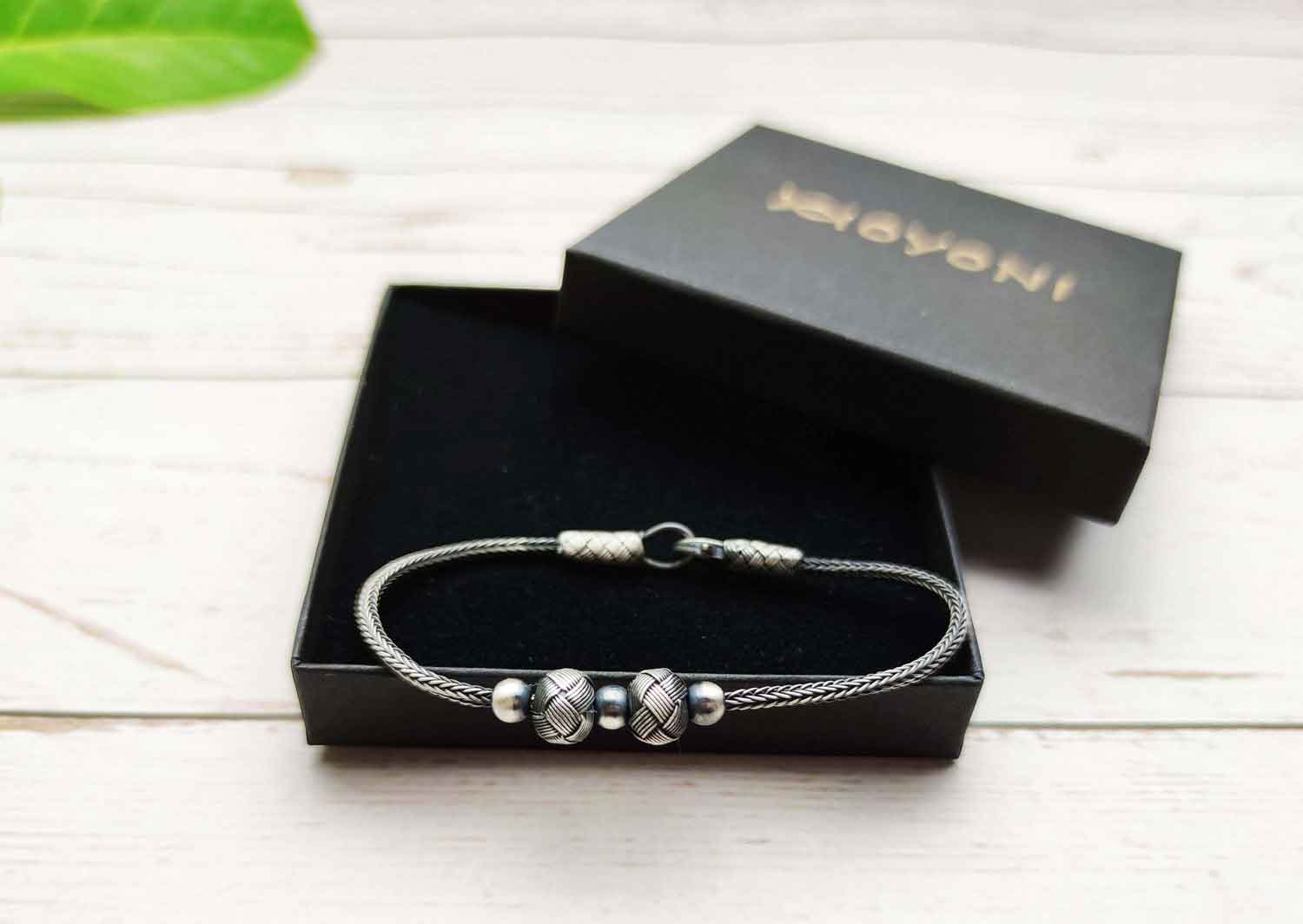 Weaved Infinity Sterling Silver Braided Bracelet, Infinity Bracelet for Men, Handmade Bracelet, Boho Bracelet